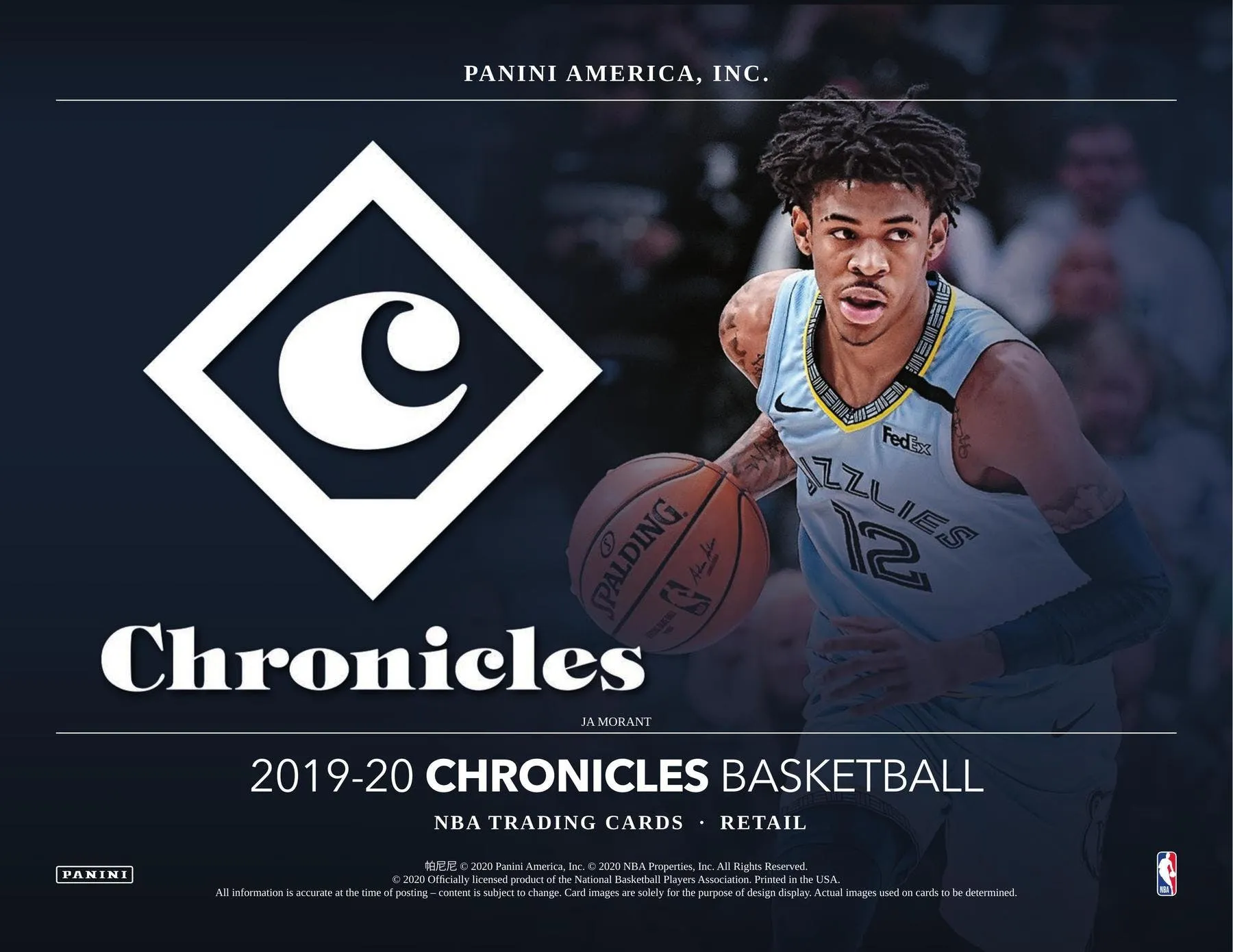 2019/20 Panini Chronicles Basketball 8-Pack Blaster Box