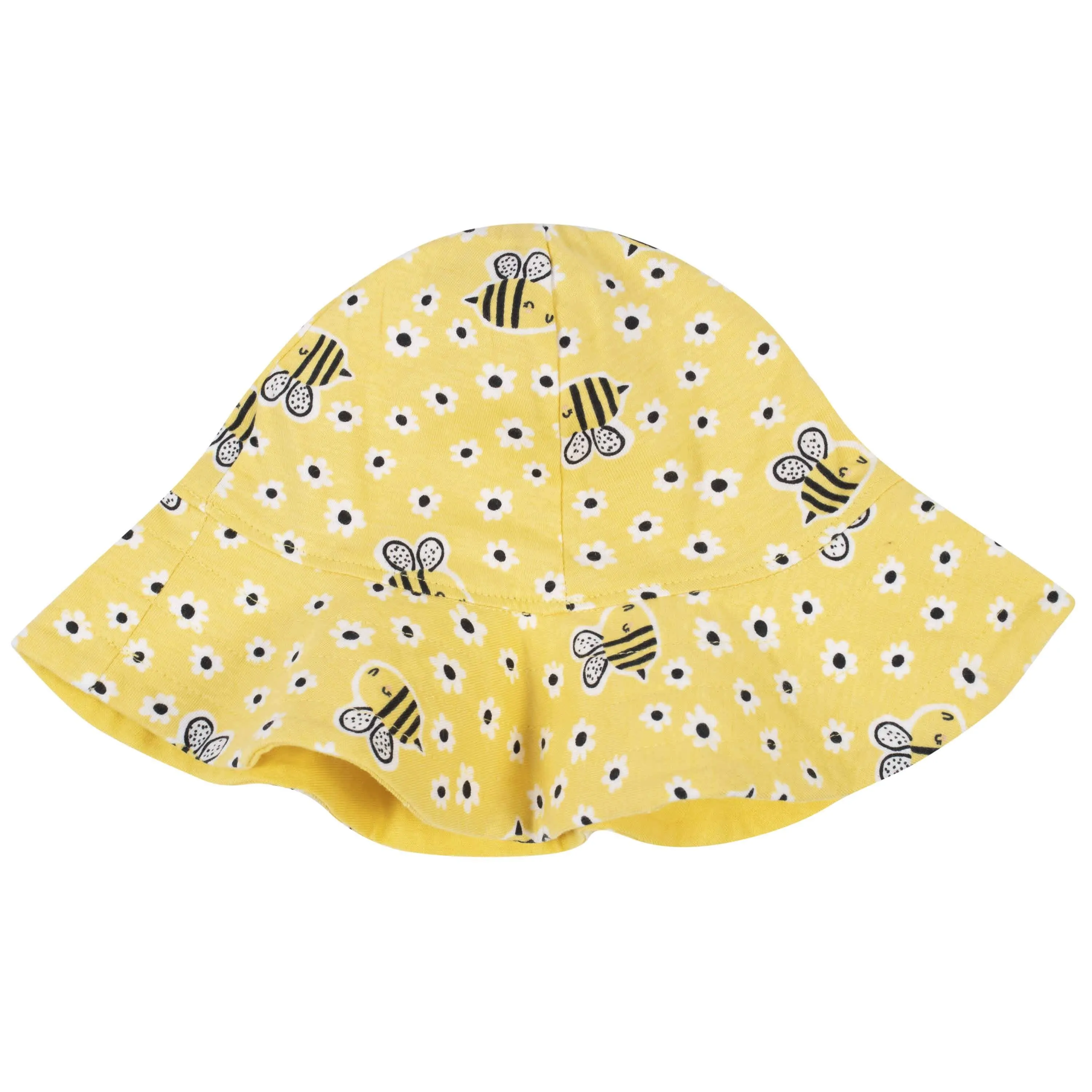 3-Piece Baby & Toddler Girls Bee Garden Dress, Diaper Cover & Sun Hat Set