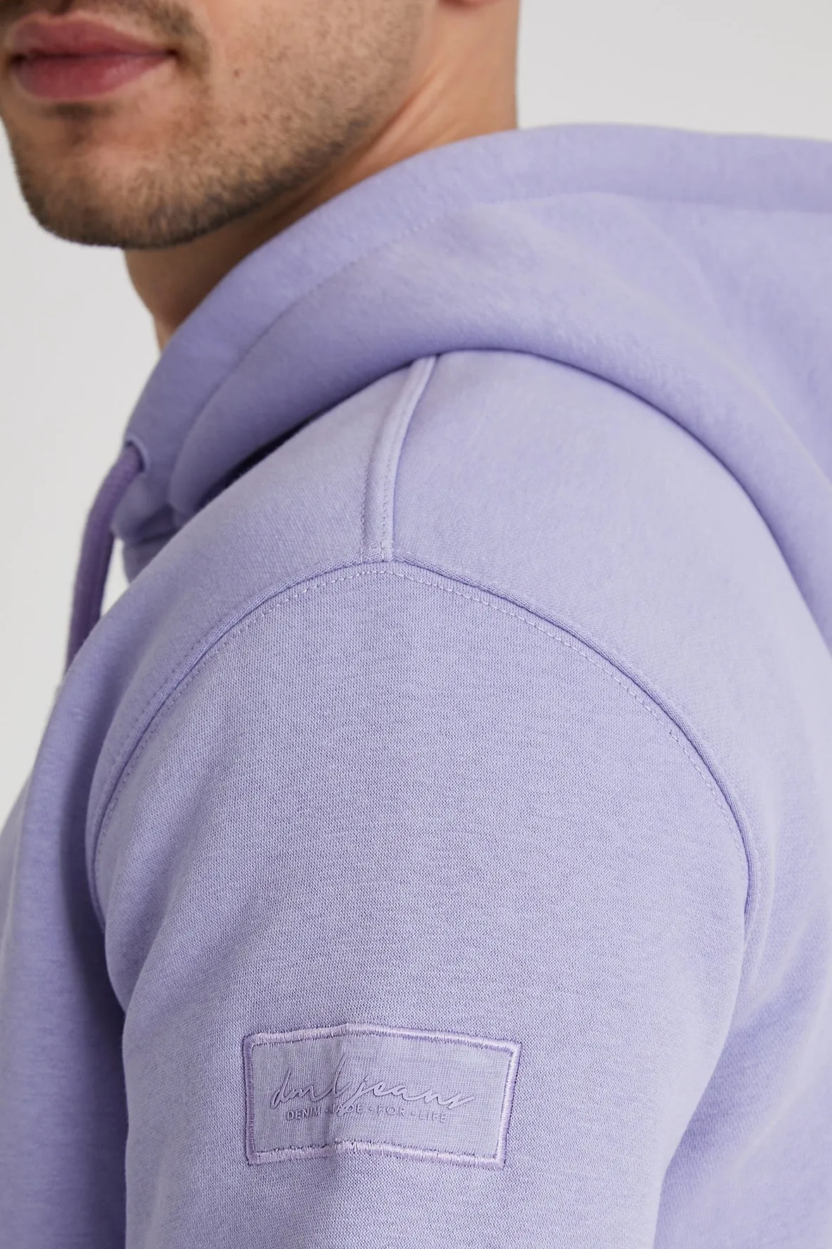 Aldo premium brushback fleece hoodie in Amethyst