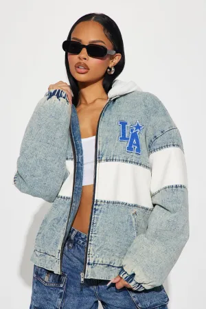 Always A Star LA Bomber Jacket - Light Wash