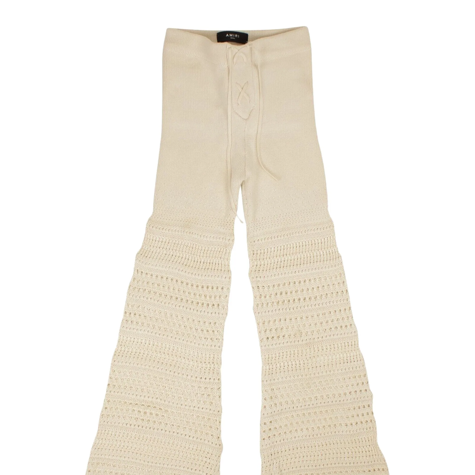 Amiri crochet flared trousers, ivory