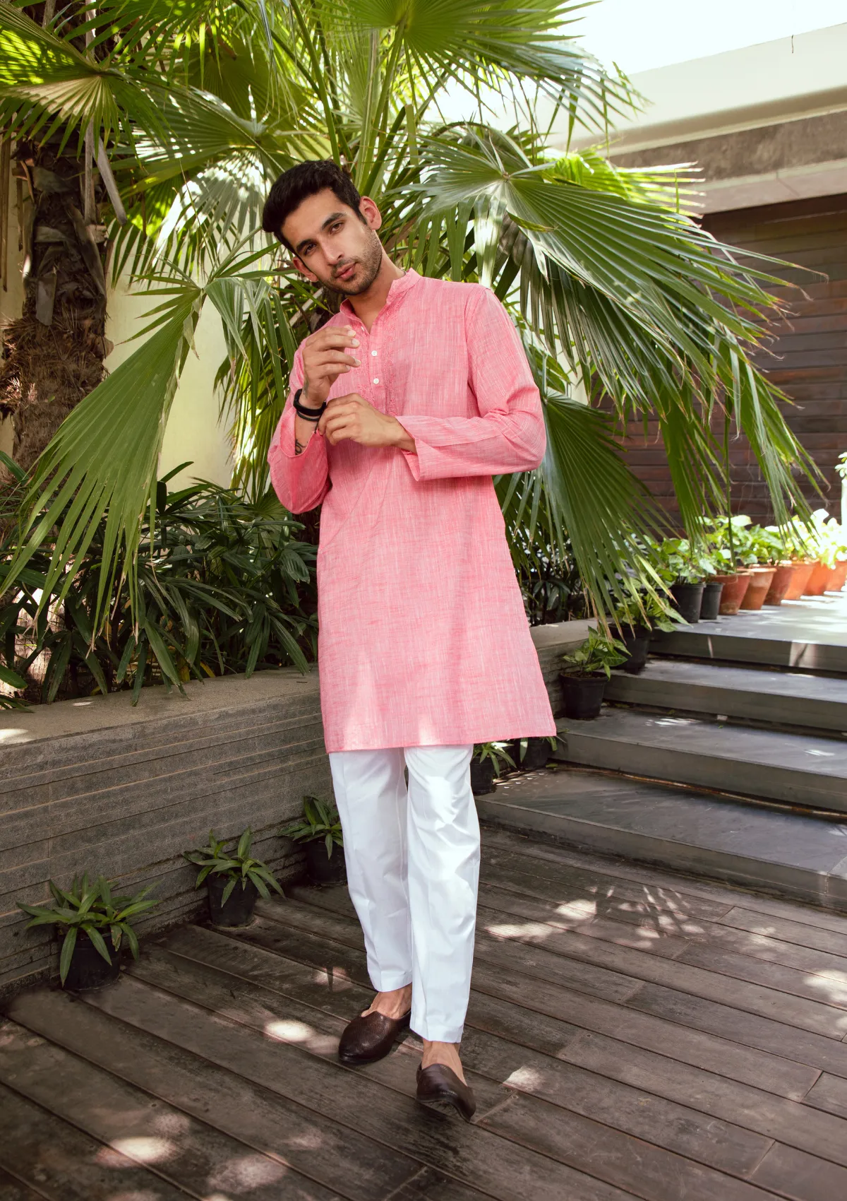 Arham Chambray Straight Men's Kurta