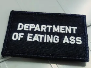 As Seen on Socials - Department of Eating Ass - 2x3 Patch - Black w/White