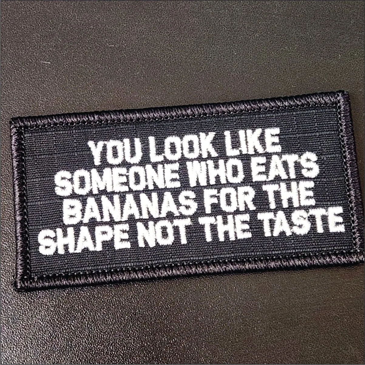 As Seen on Socials - You eat bananas for the shape - 2x4 Patch - Black/Silver