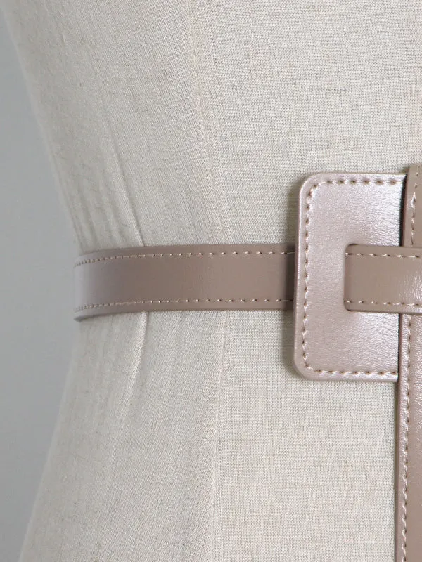 Asymmetric Solid Color Belts