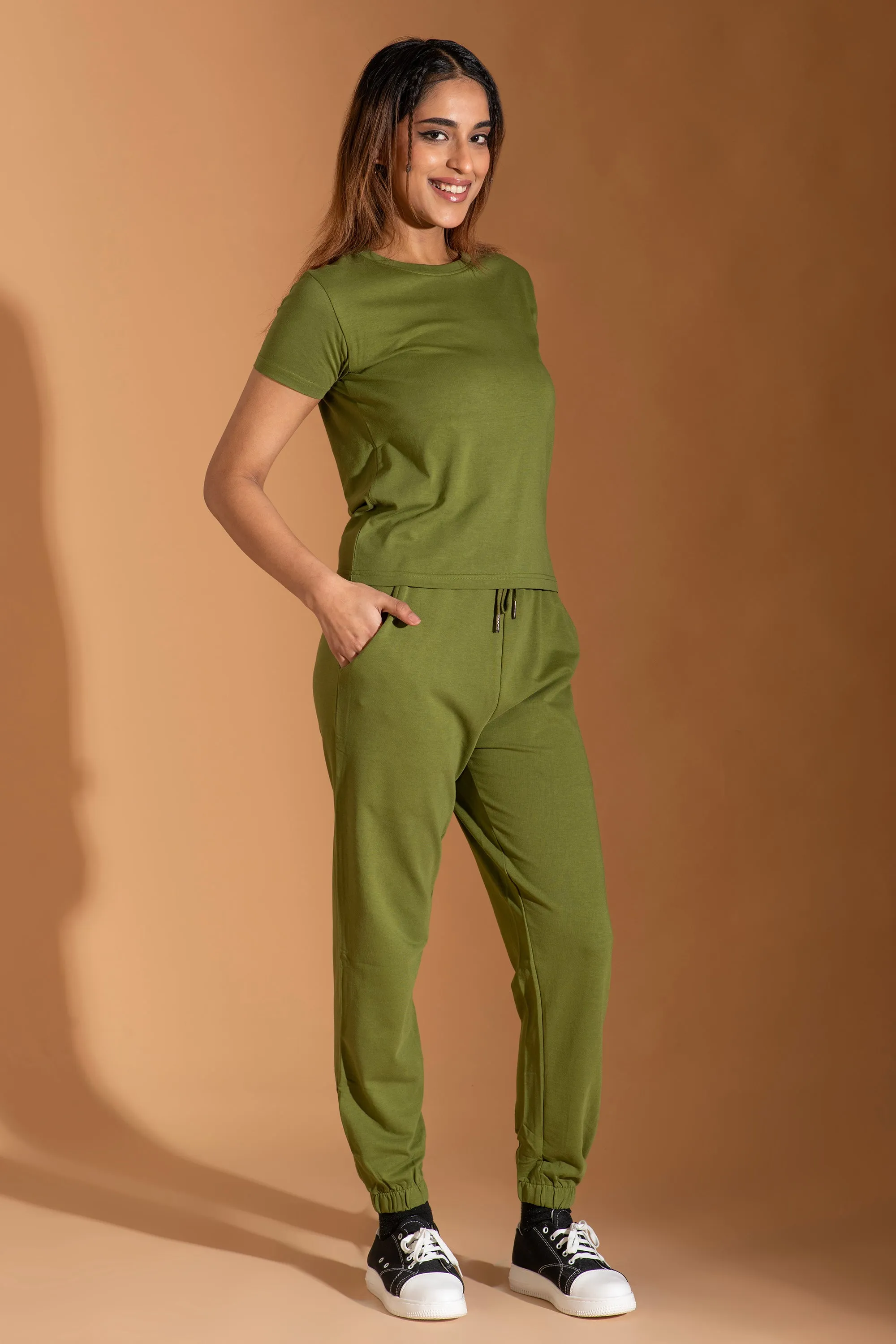 Bambians Earthy Emerald Breezy Co-ord Set