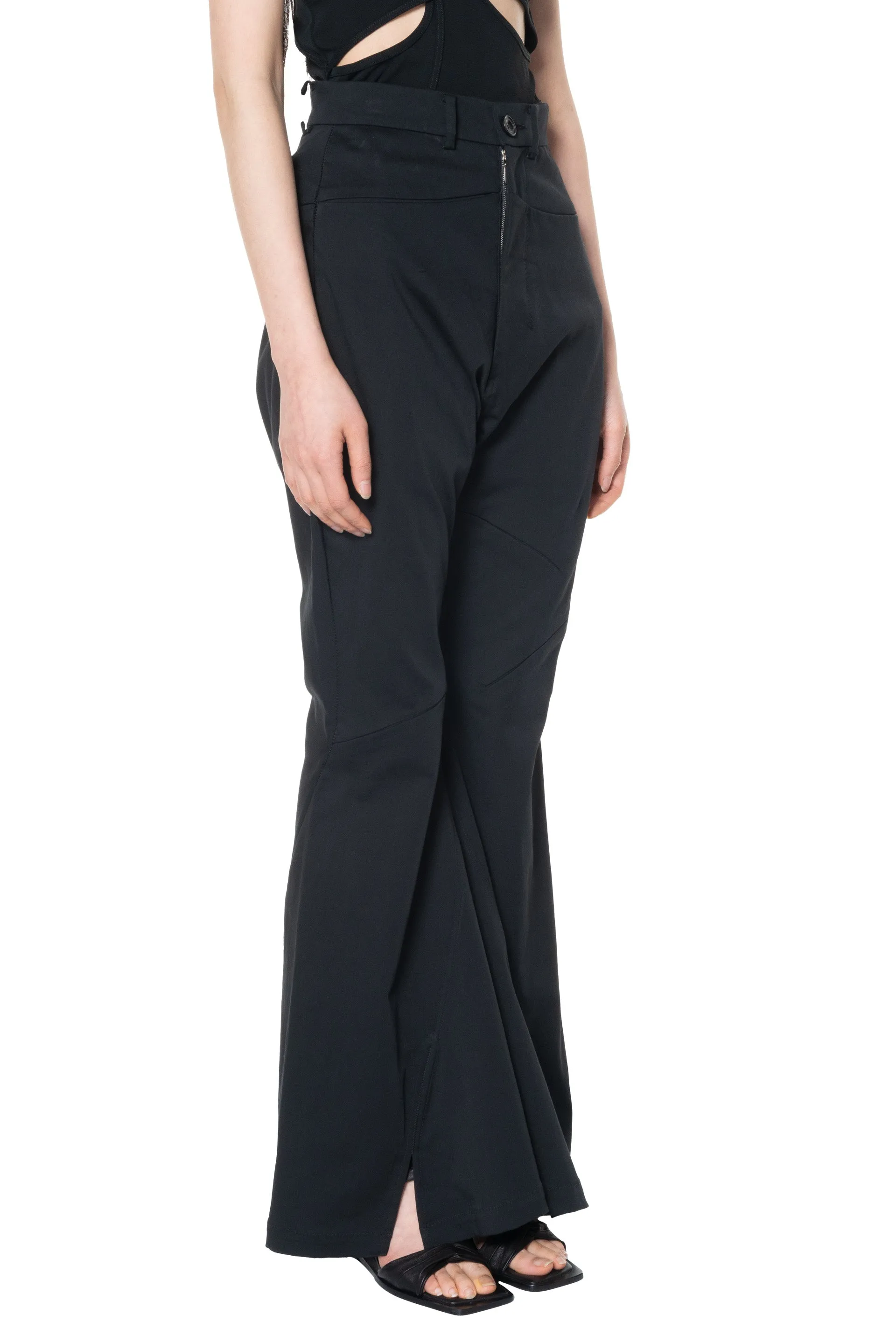 Black Flared Trousers