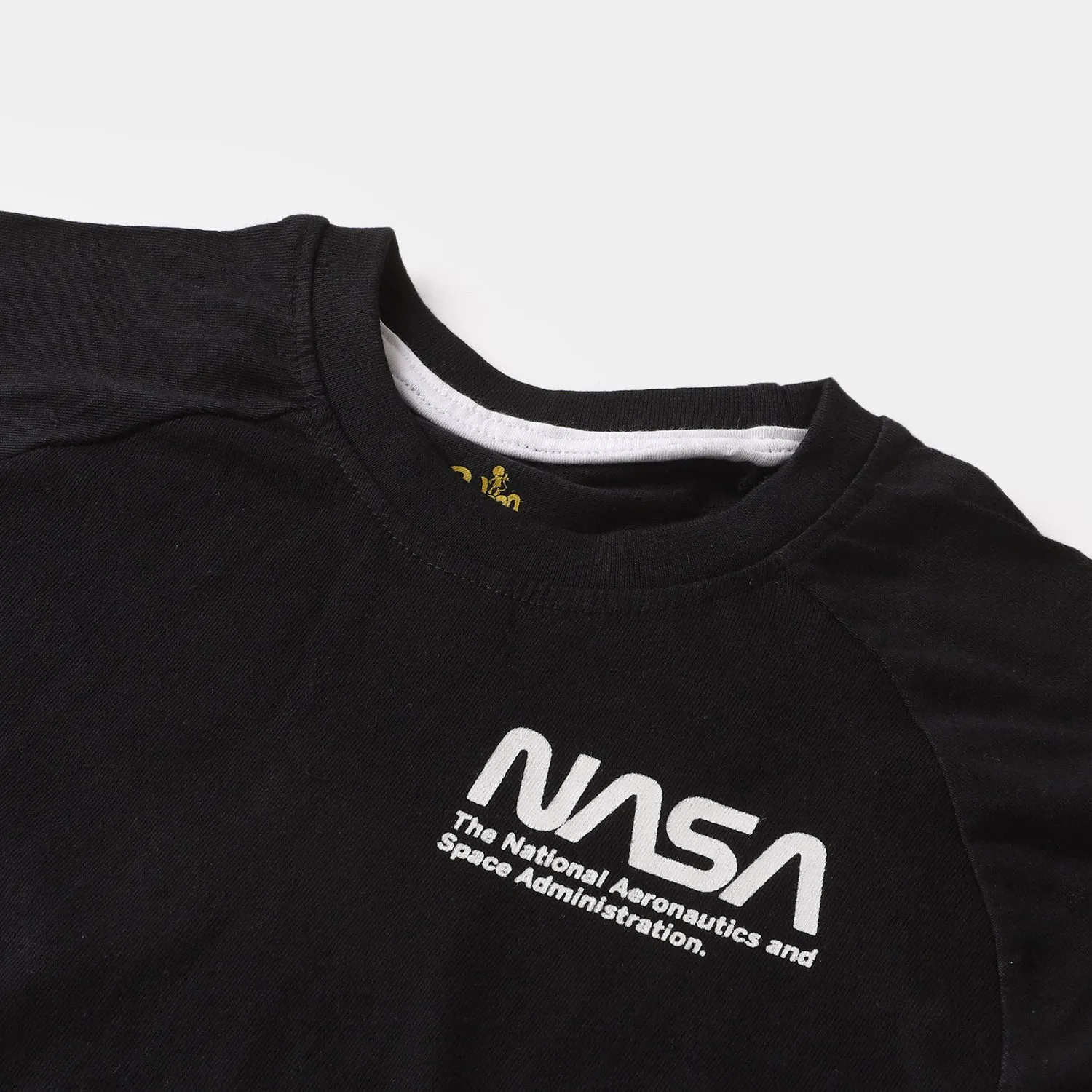 Boys Cotton 2 Piece Suit Nasa - BLACK