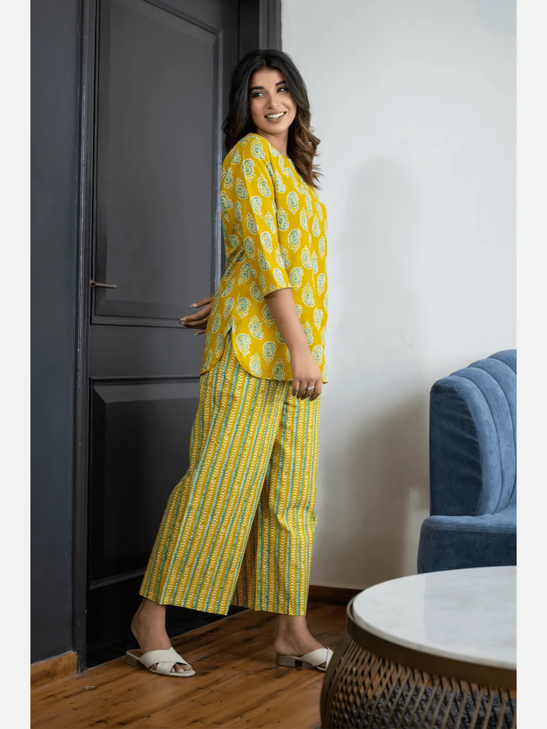 Bright Yellow Cotton Loungewear