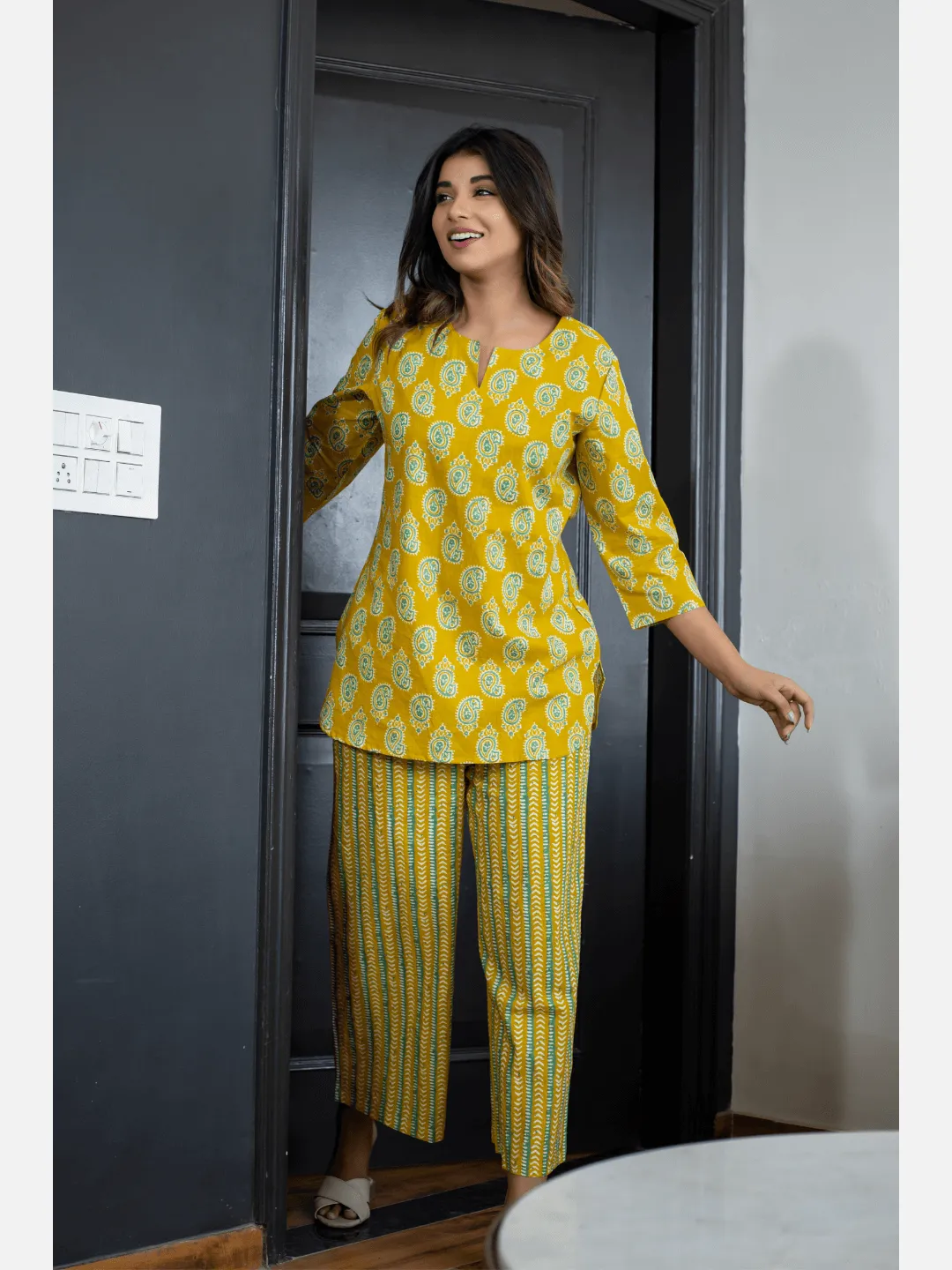 Bright Yellow Cotton Loungewear