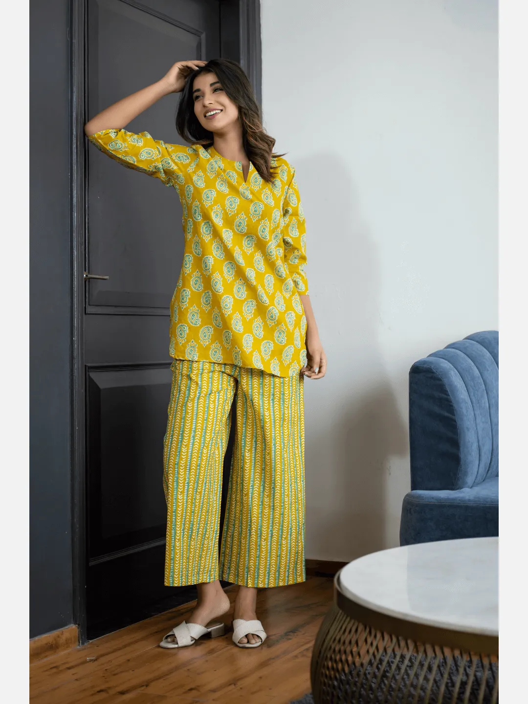 Bright Yellow Cotton Loungewear