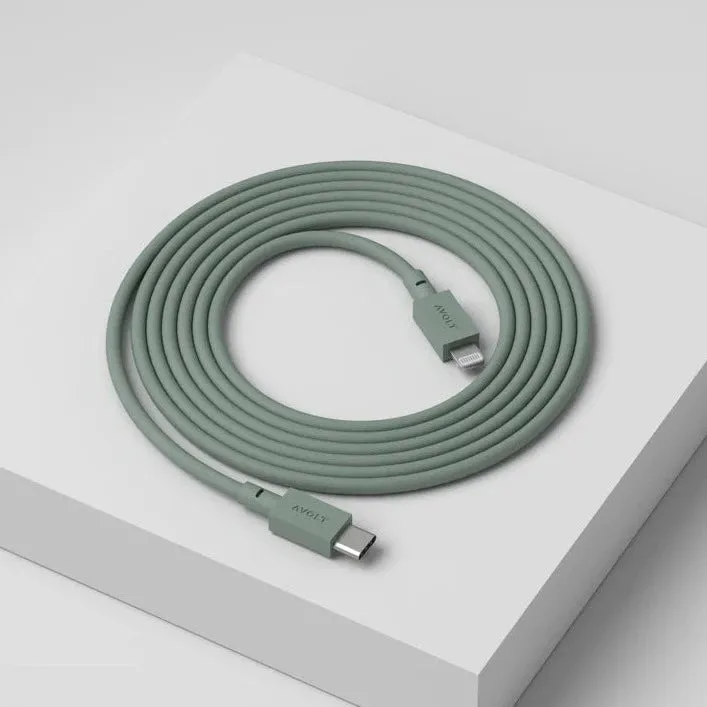 CABLE 1 USB-C TO LIGHTNING 2M | OAK GREEN