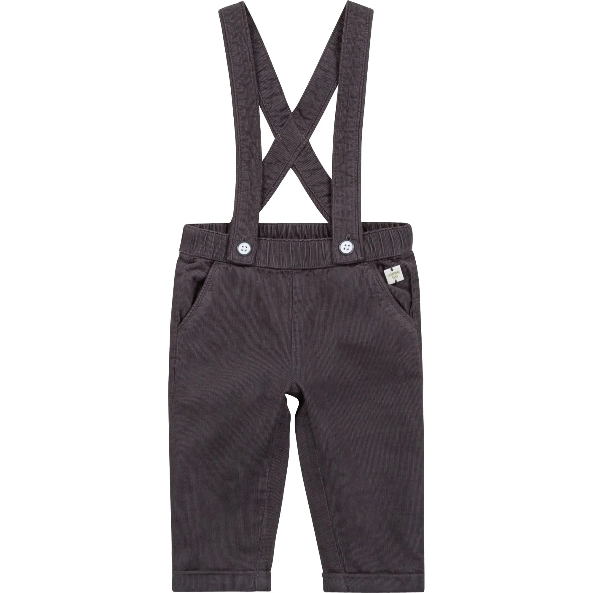 Carrément Beau Trousers And Shoulder Strap Winter Dark Grey