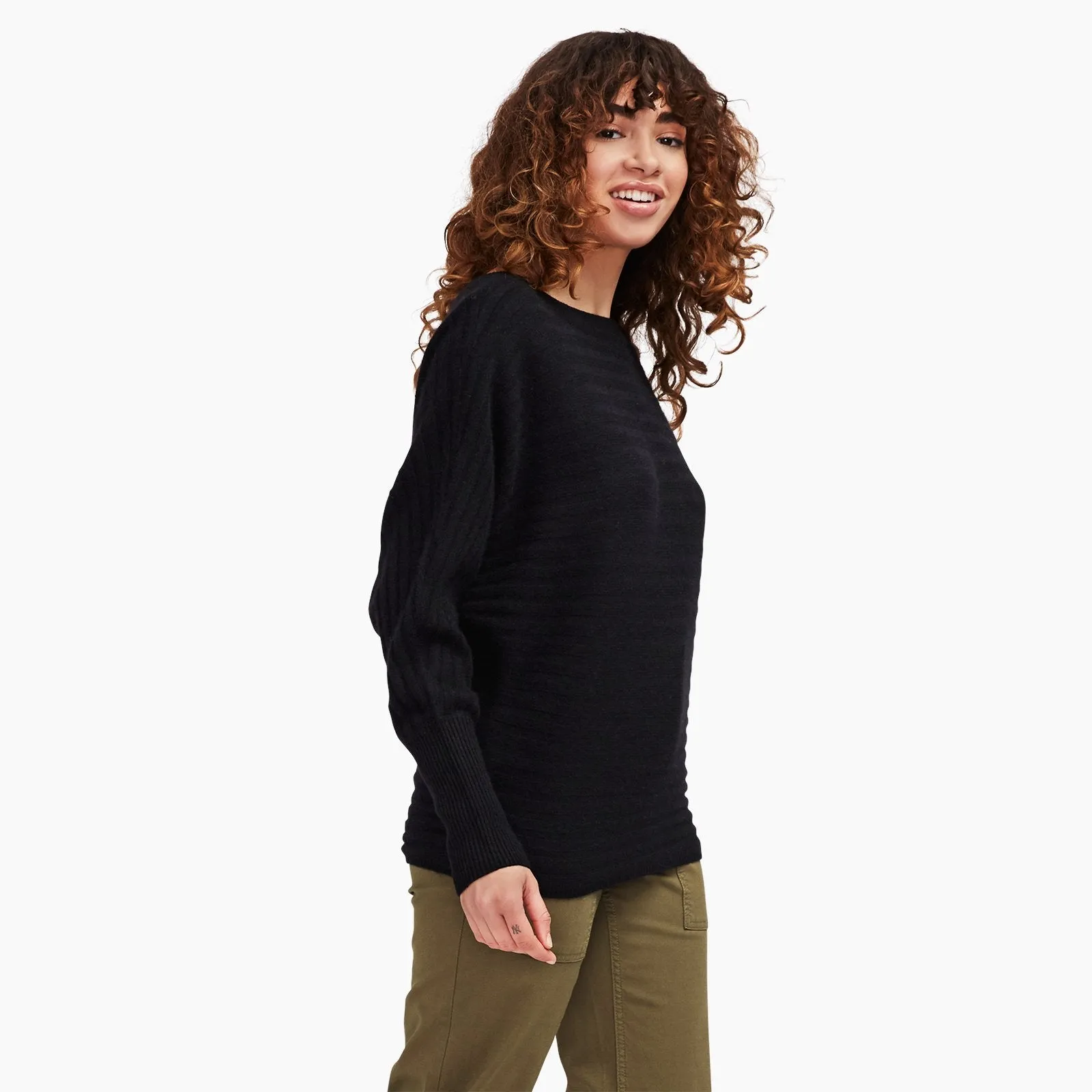 Cashmere Oversized Ribbed Boatneck Sweater