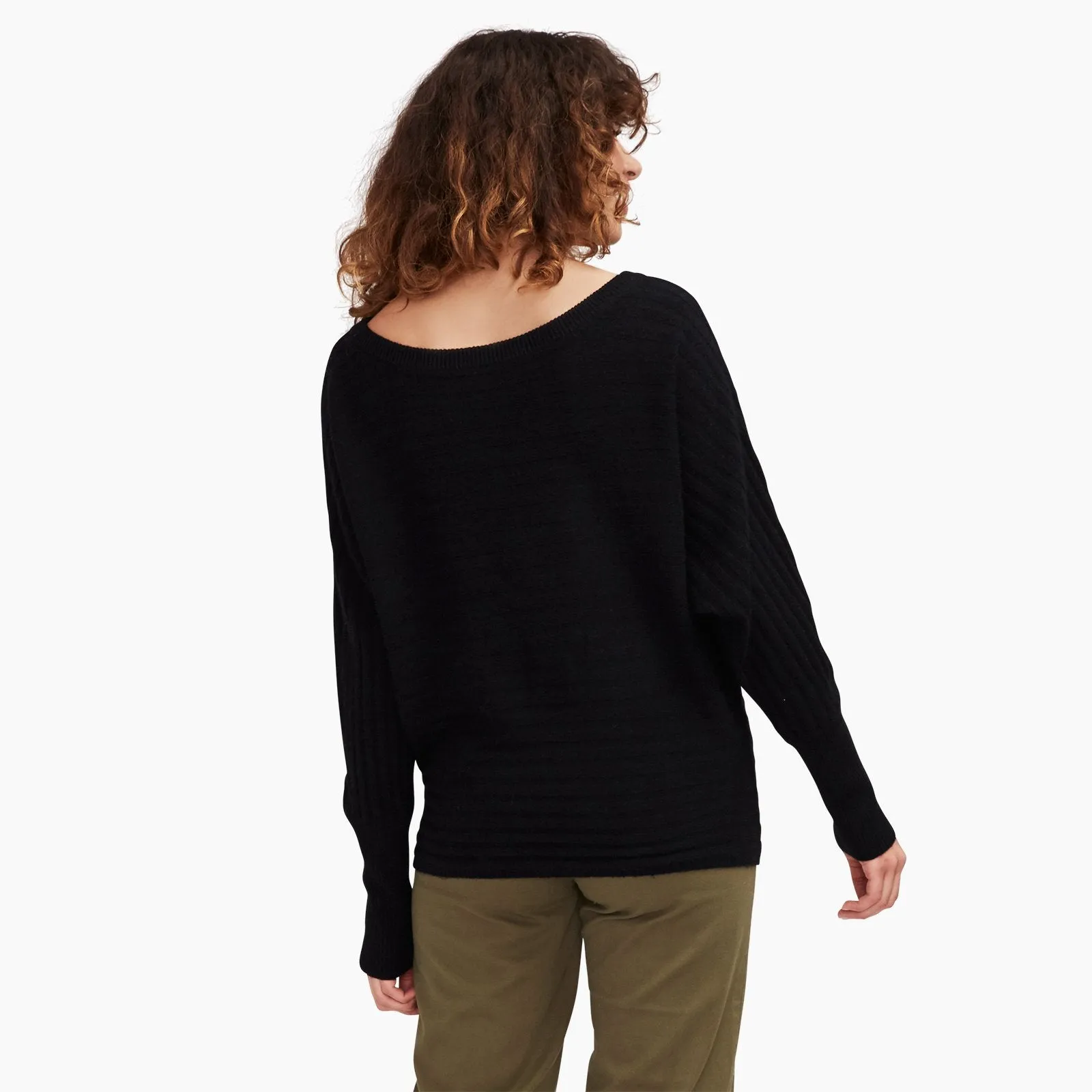 Cashmere Oversized Ribbed Boatneck Sweater