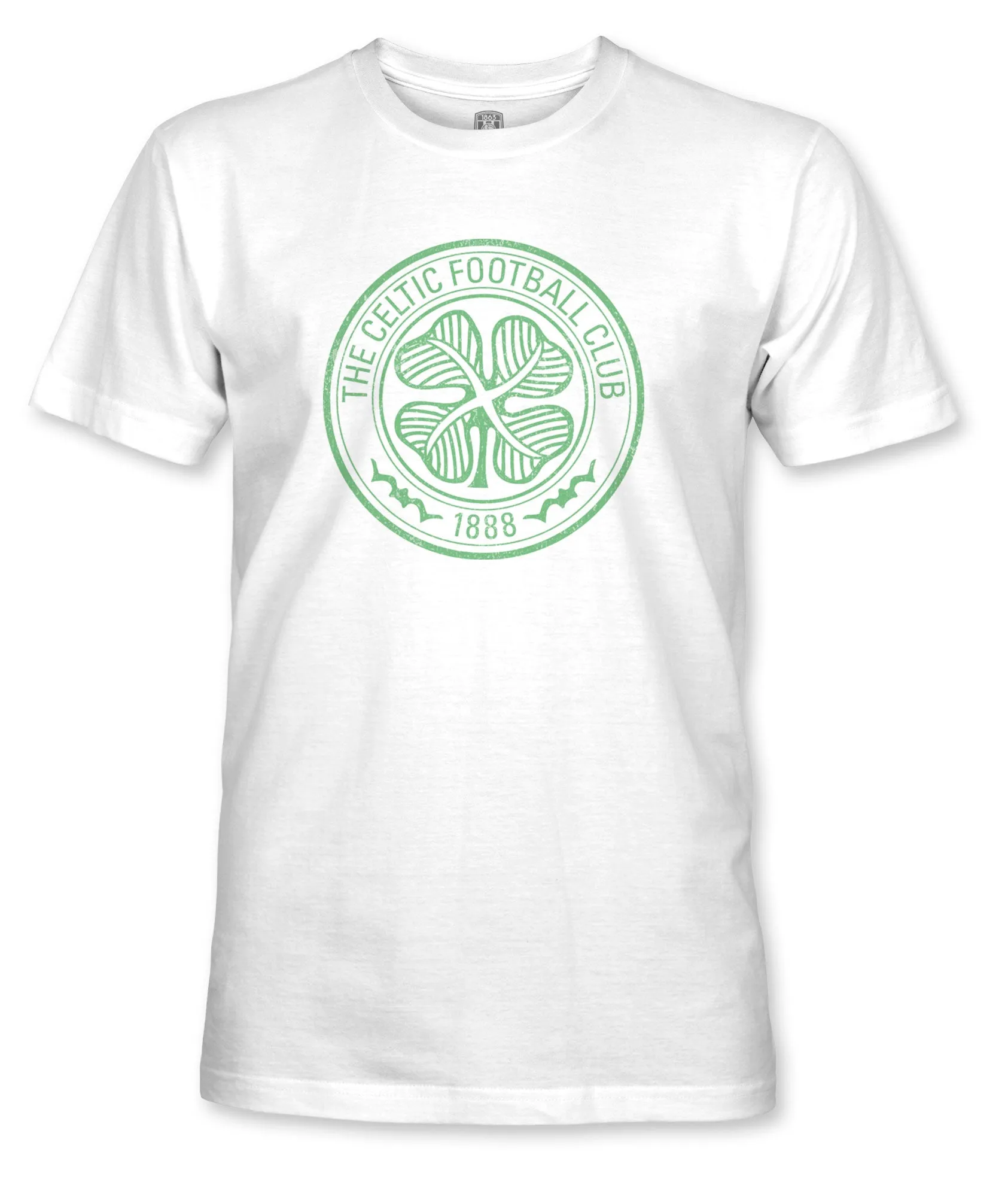 Celtic FC Mono Badge Cotton T-Shirt - White