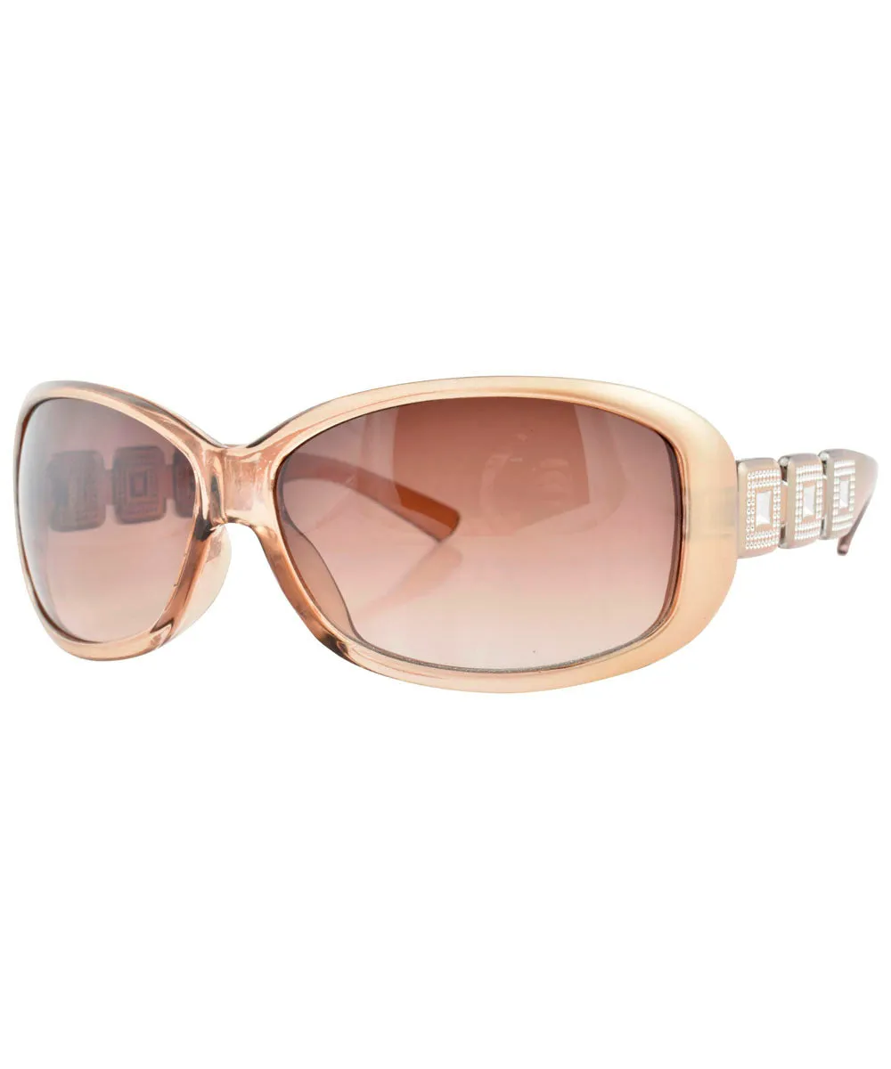 CHRISTIE Tan Fashion-Forward Y2K Sunglasses