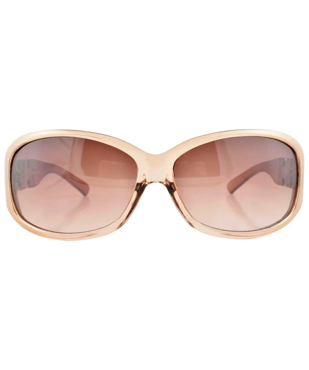 CHRISTIE Tan Fashion-Forward Y2K Sunglasses