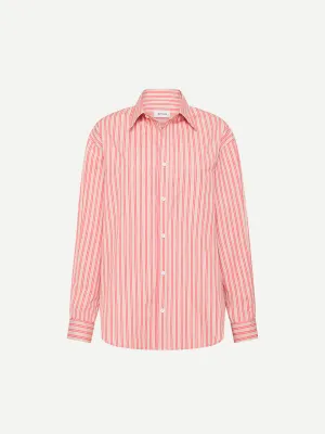 Classic Stripe Shirt in Rose Stripe