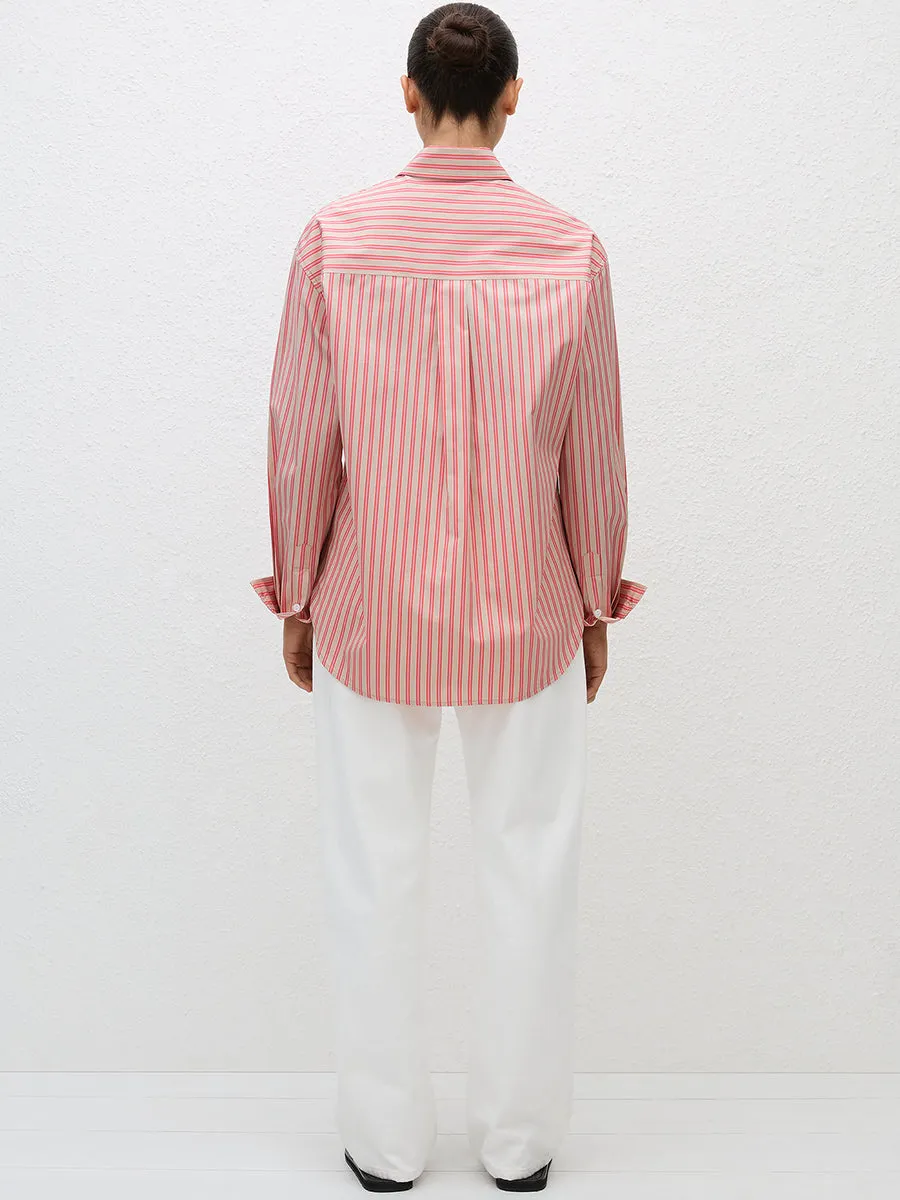 Classic Stripe Shirt in Rose Stripe