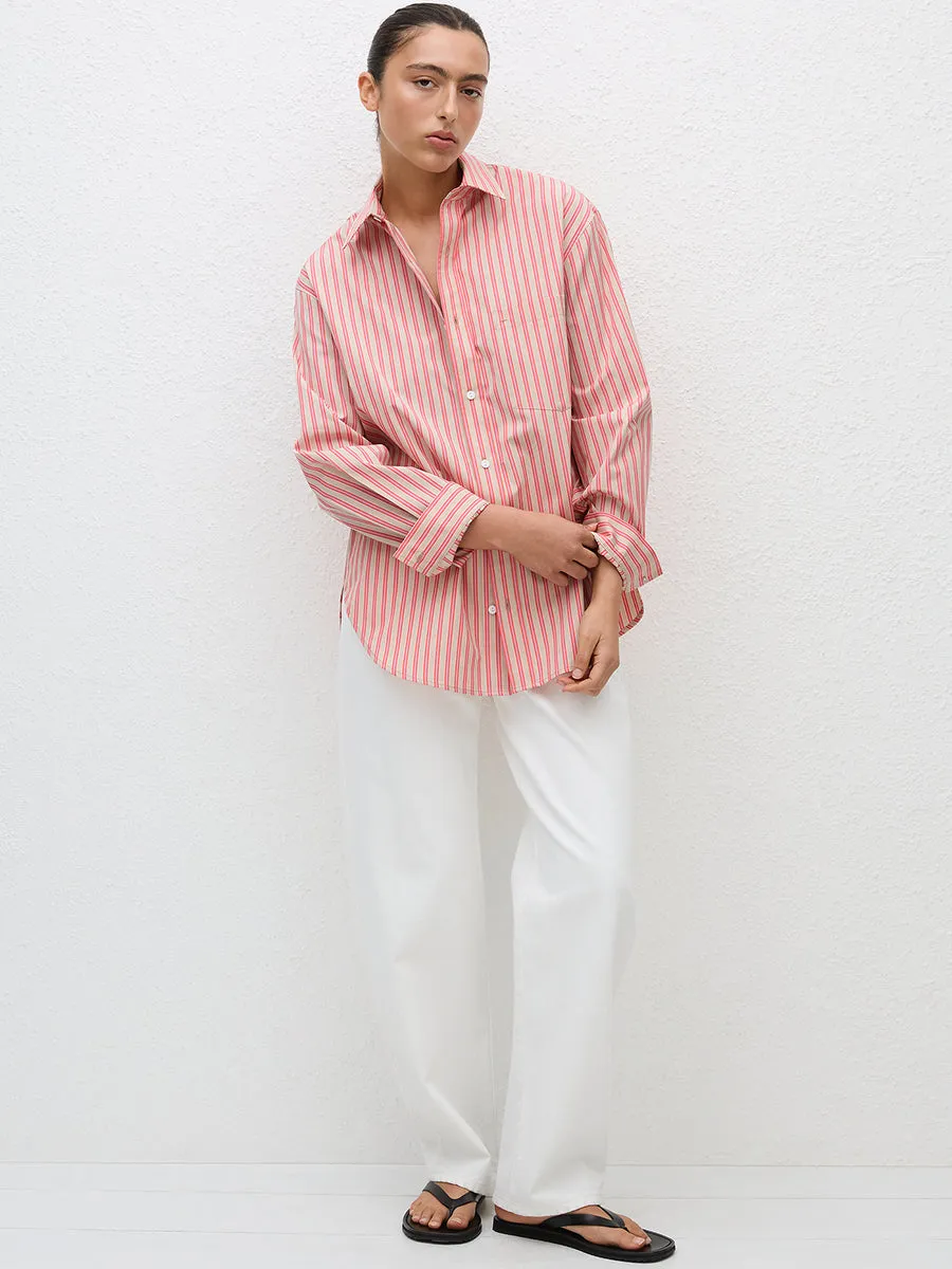 Classic Stripe Shirt in Rose Stripe