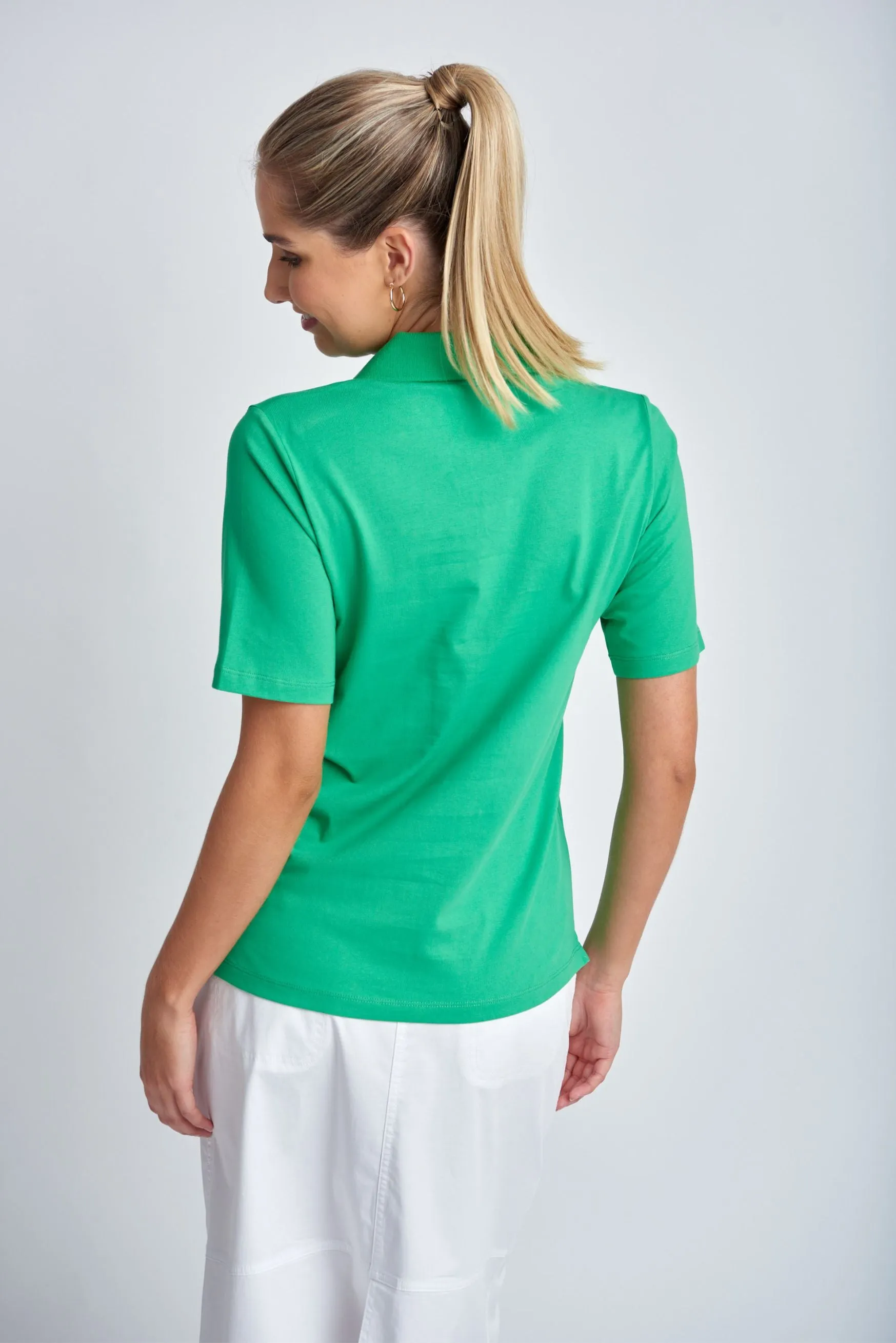 Cotton Jersey Classic Polo Kelly Green