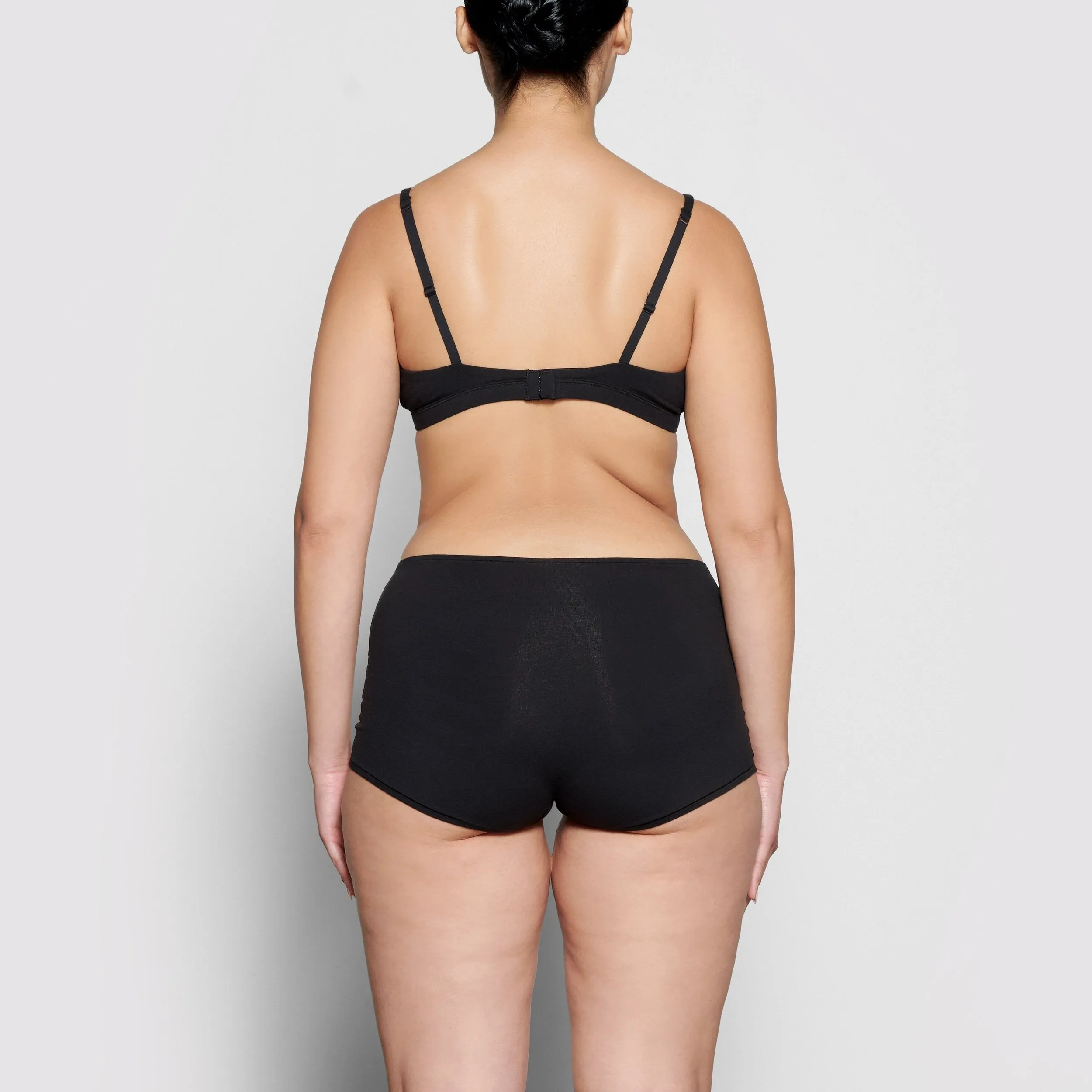 COTTON JERSEY TRIANGLE BRALETTE  | SOOT