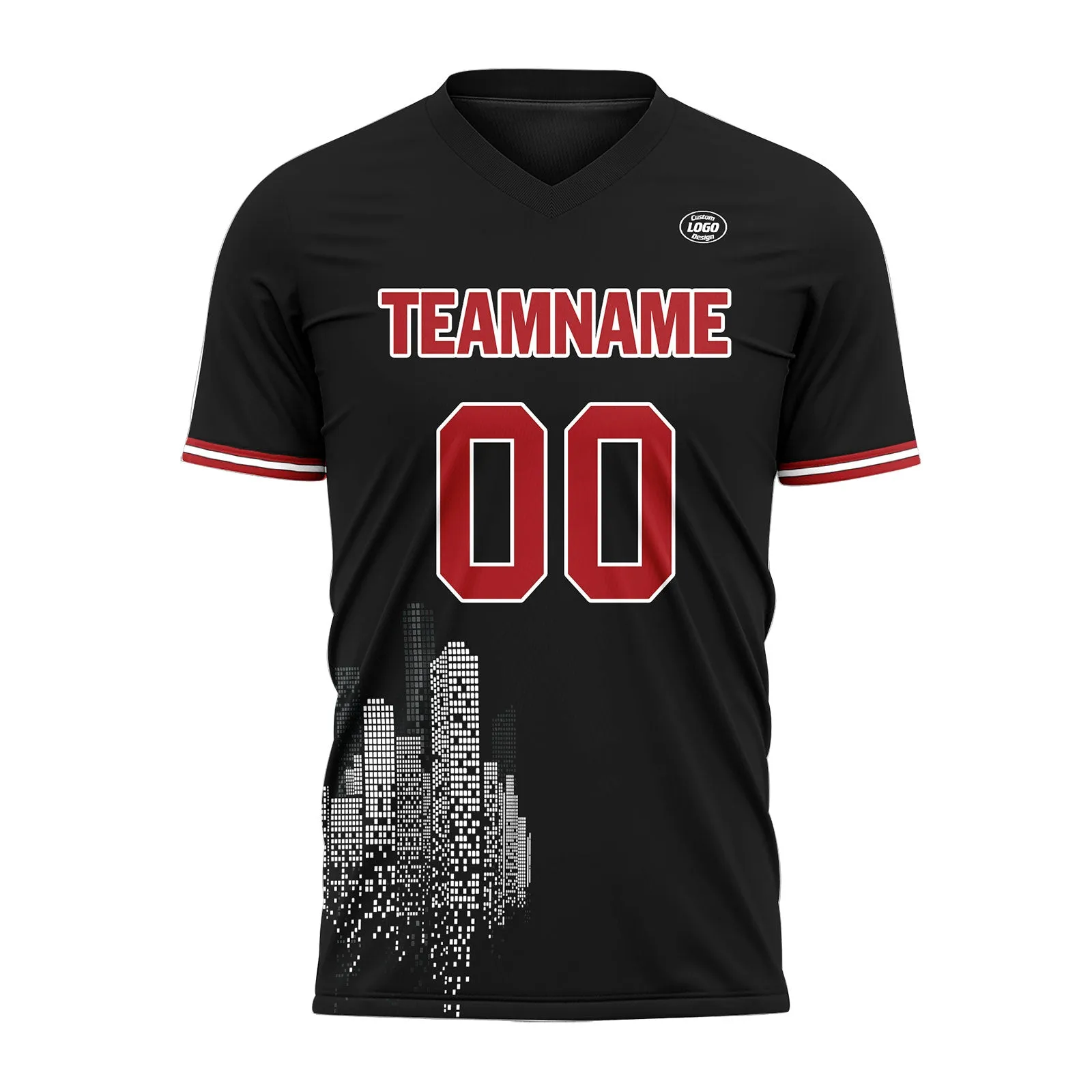 Custom Black Soccer Sets Jersey Personalized SCJ101-D28025