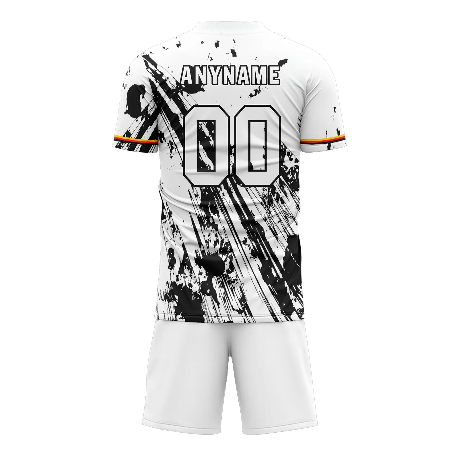 Custom White Black Soccer Sets Jersey Personalized SCJ101-D28010