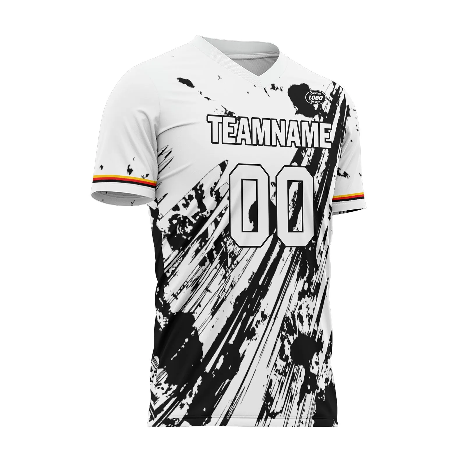 Custom White Black Soccer Sets Jersey Personalized SCJ101-D28010