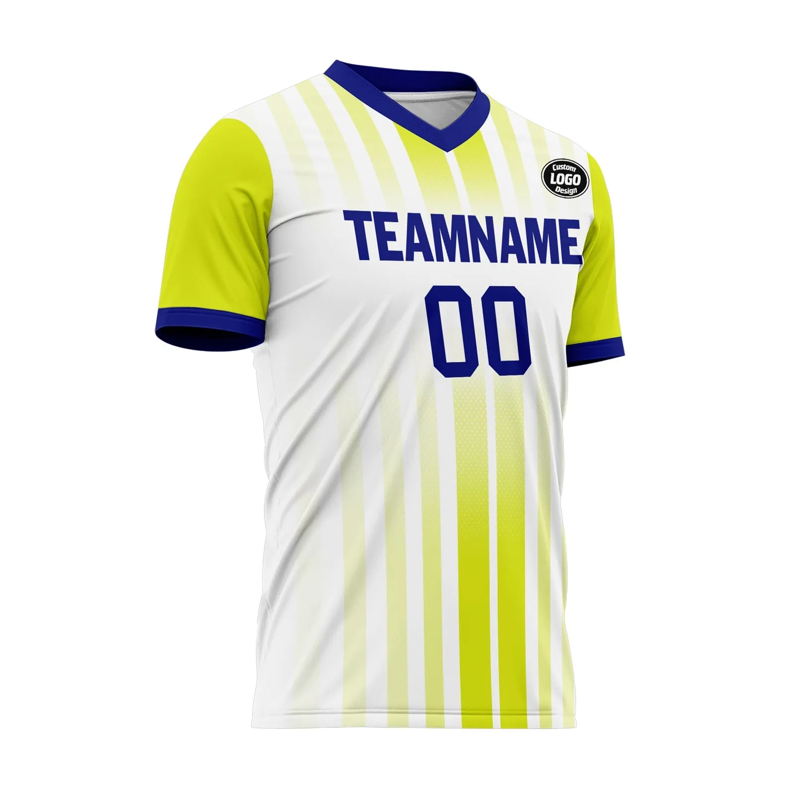 Custom White Yellow Soccer Sets Jersey Personalized SCJ101-D020131-8