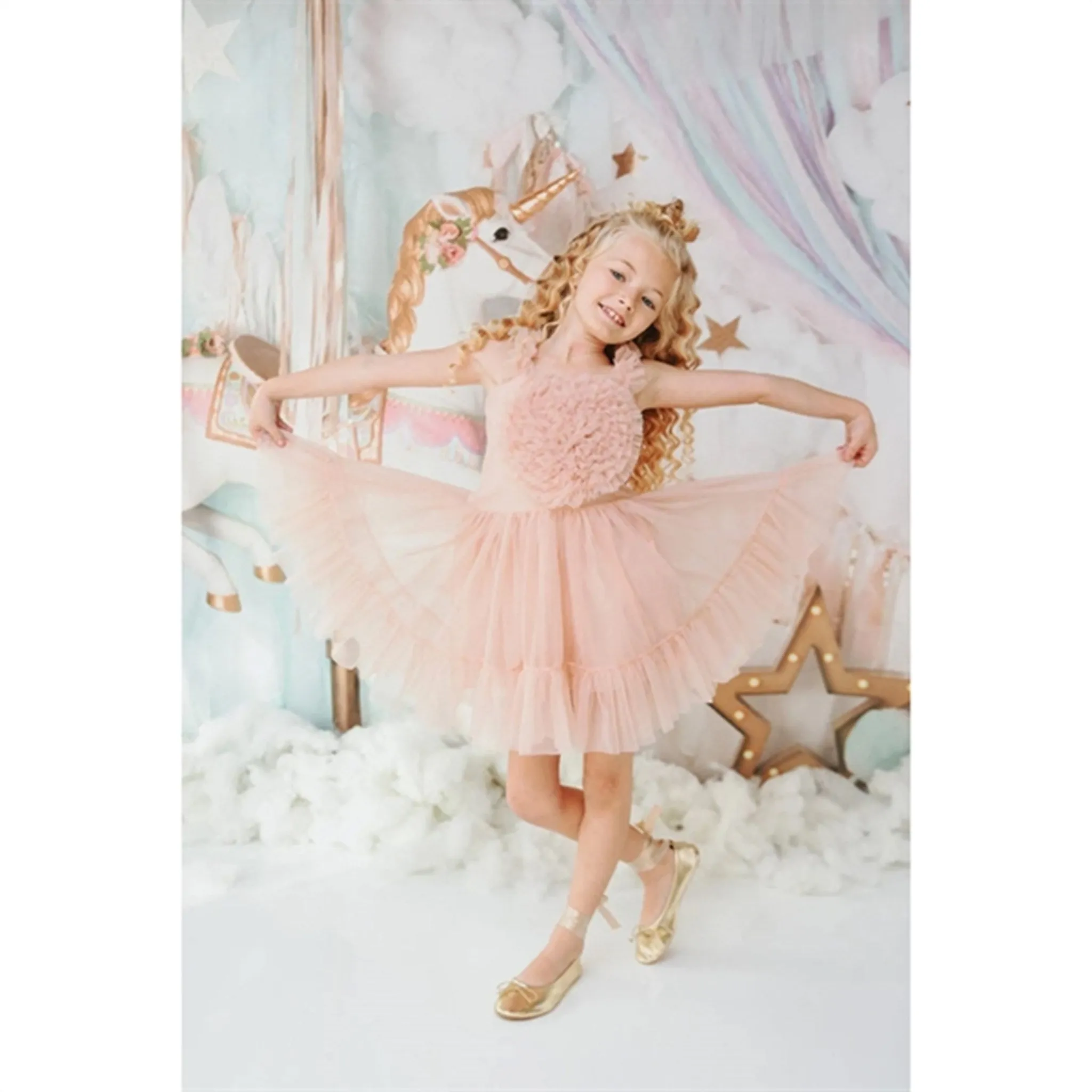 Dolly by Le Petit Heart Dress Lace Up Ballet Pink