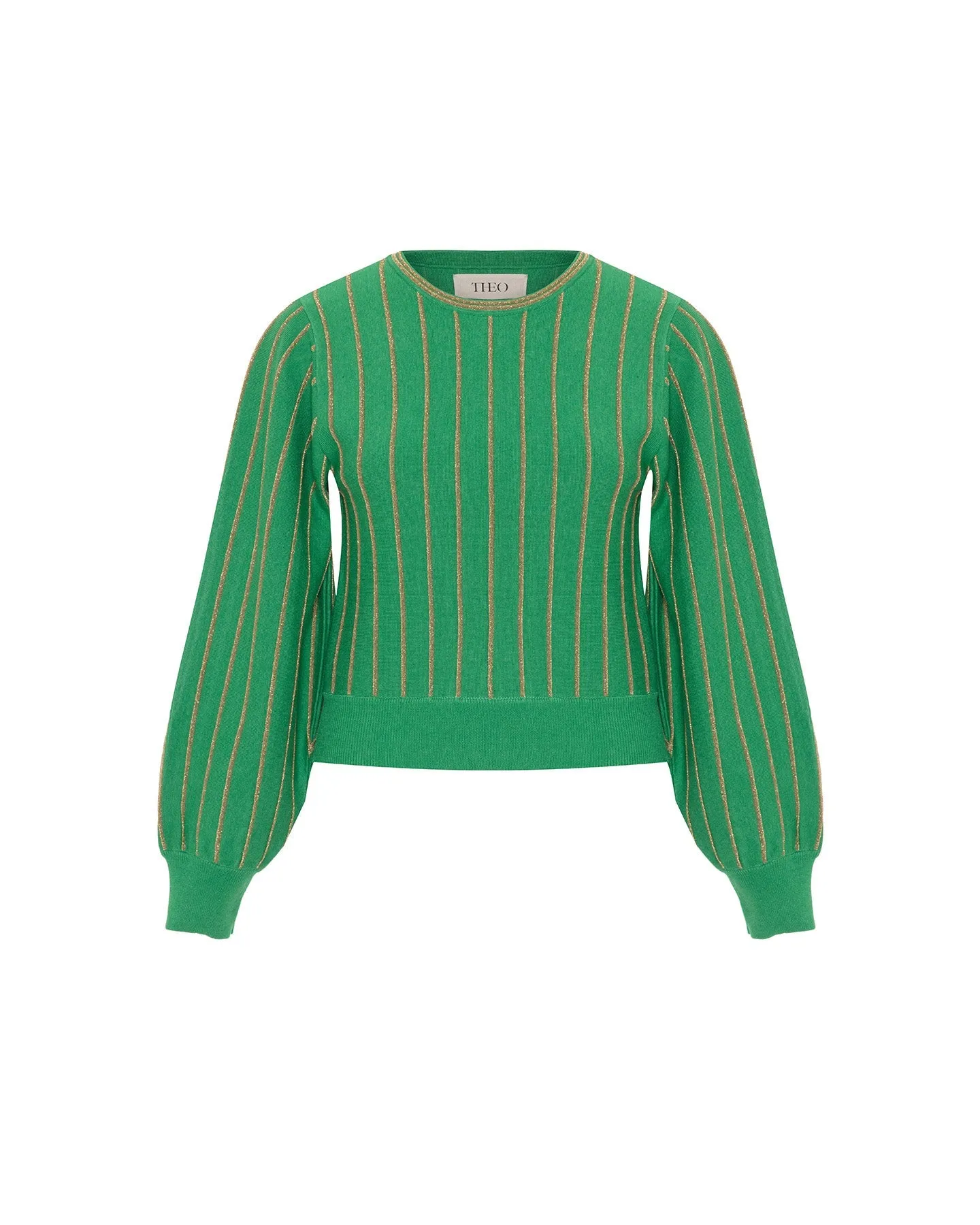 Ersa Shimmer Rib Stripe Sweater