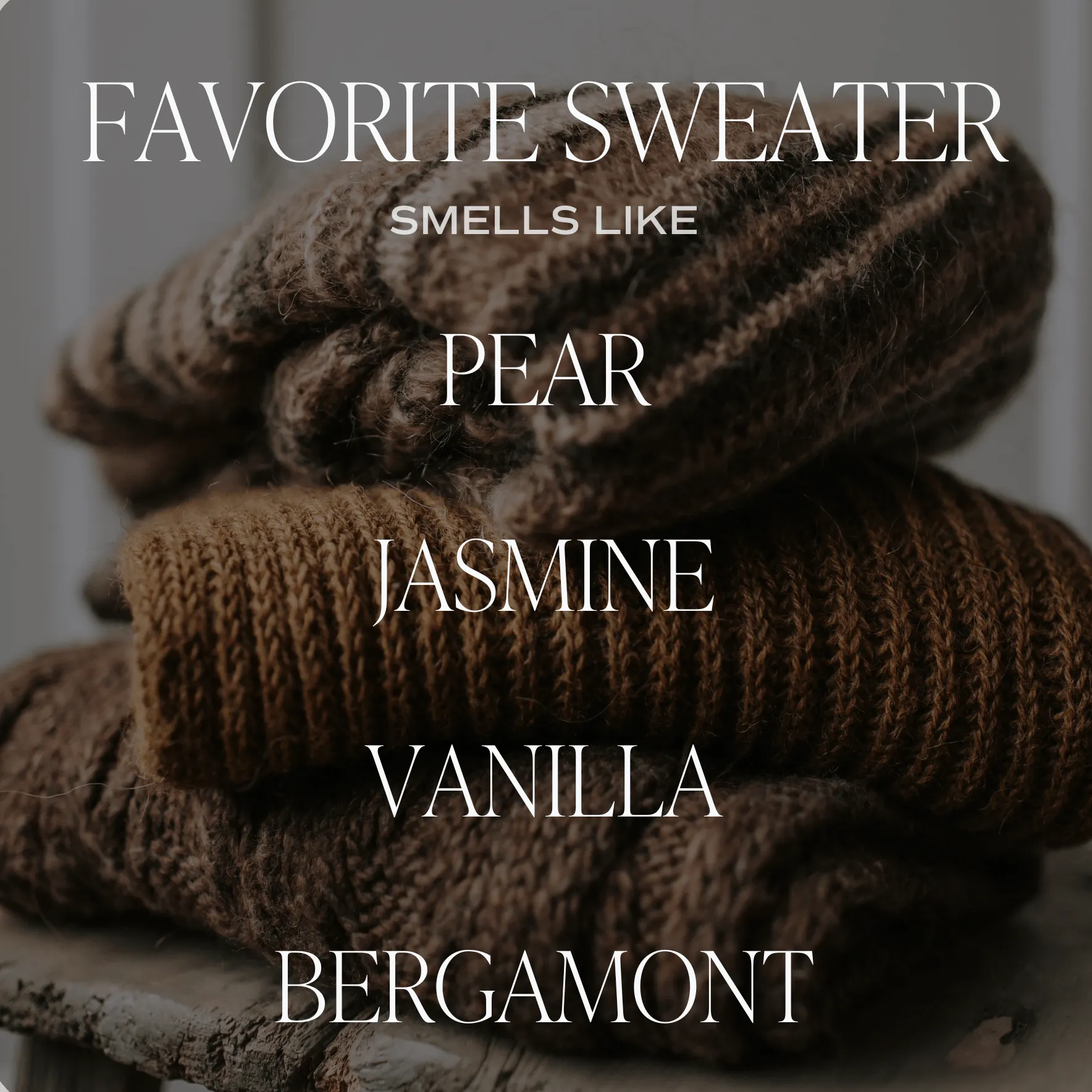 Favorite Sweater Soy Candle - Tan Matte Jar - 15 oz