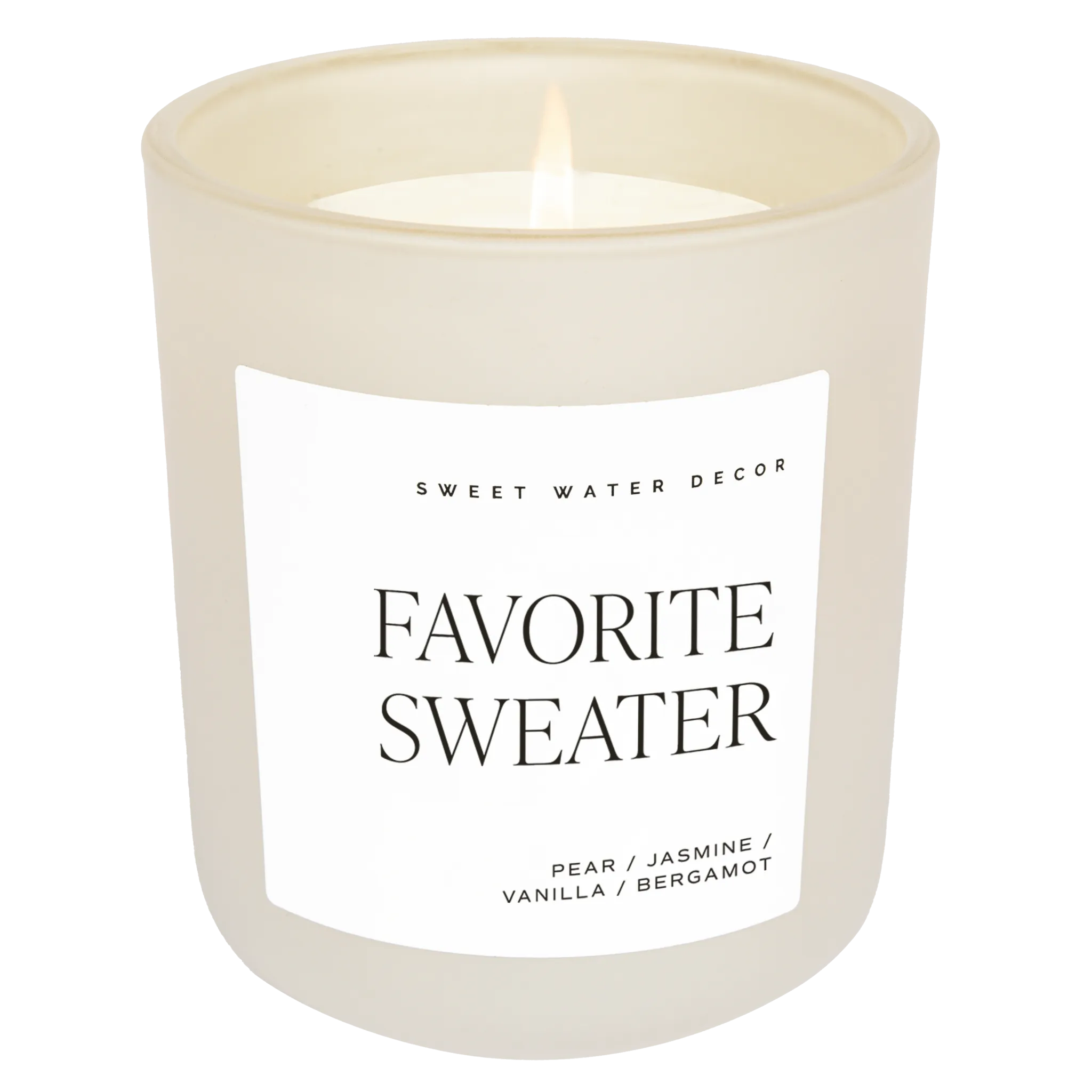 Favorite Sweater Soy Candle - Tan Matte Jar - 15 oz