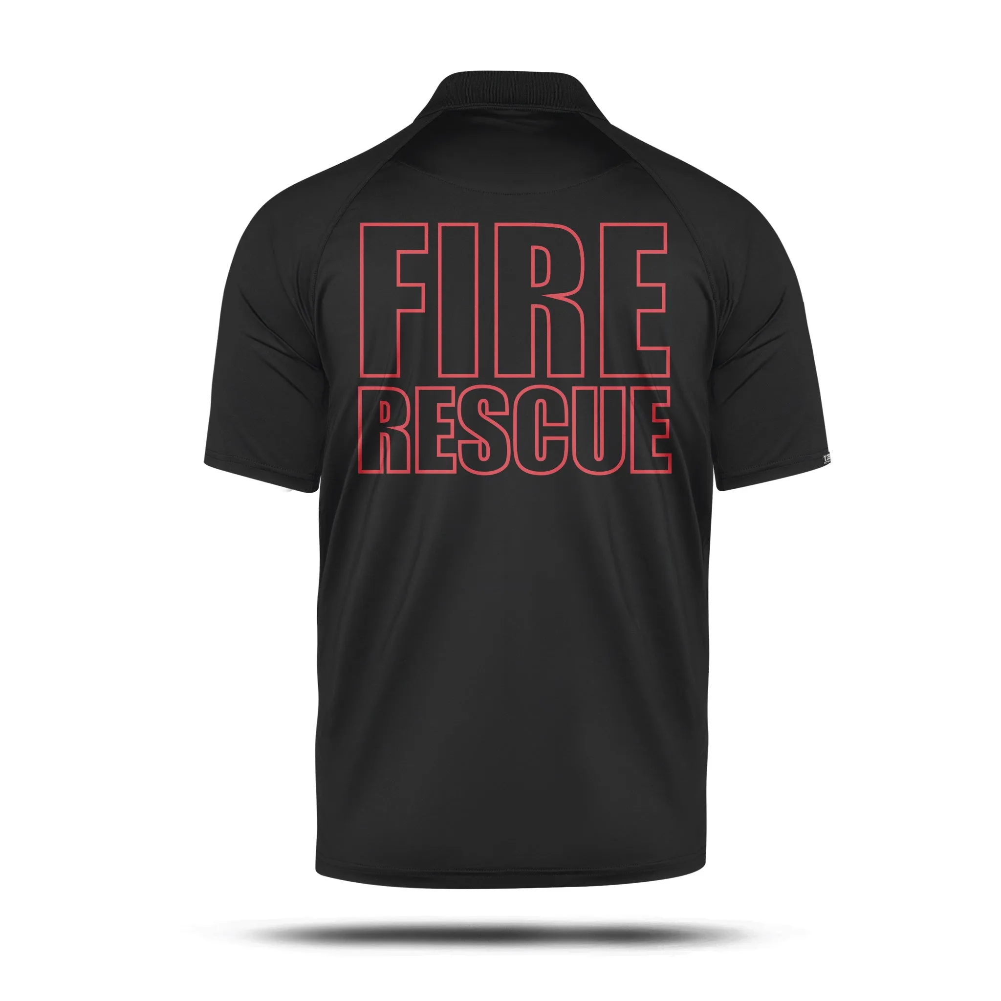 [FIRE RESCUE] Men's Performance Polo [BLK/RED]