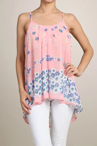 Floral Chiffon Swing Top