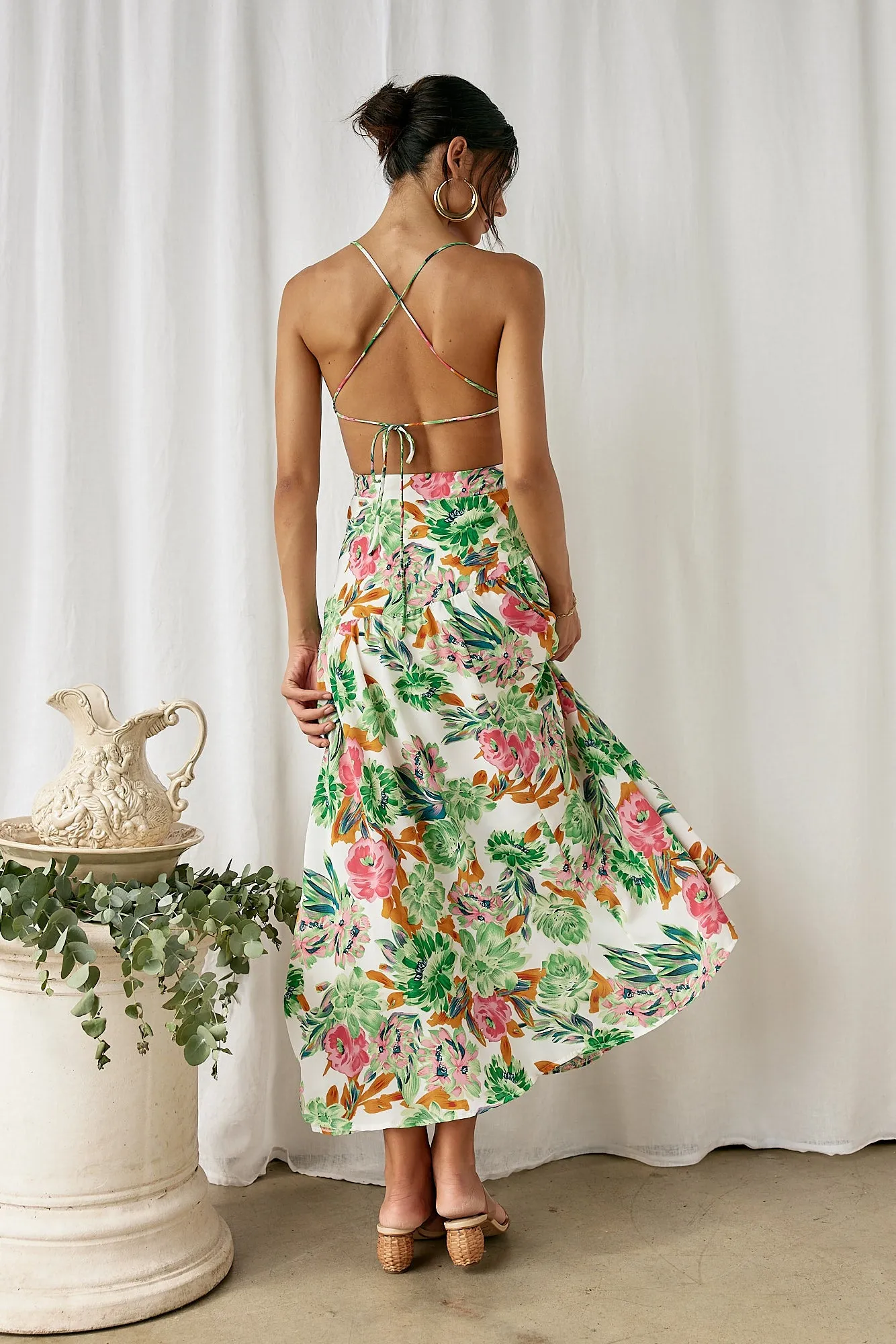 Forever Blooming Maxi Dress Green