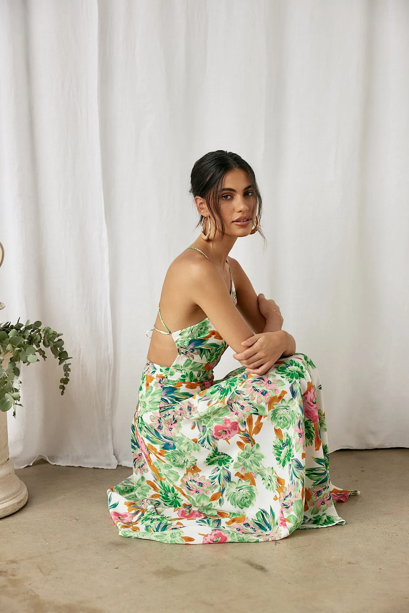 Forever Blooming Maxi Dress Green