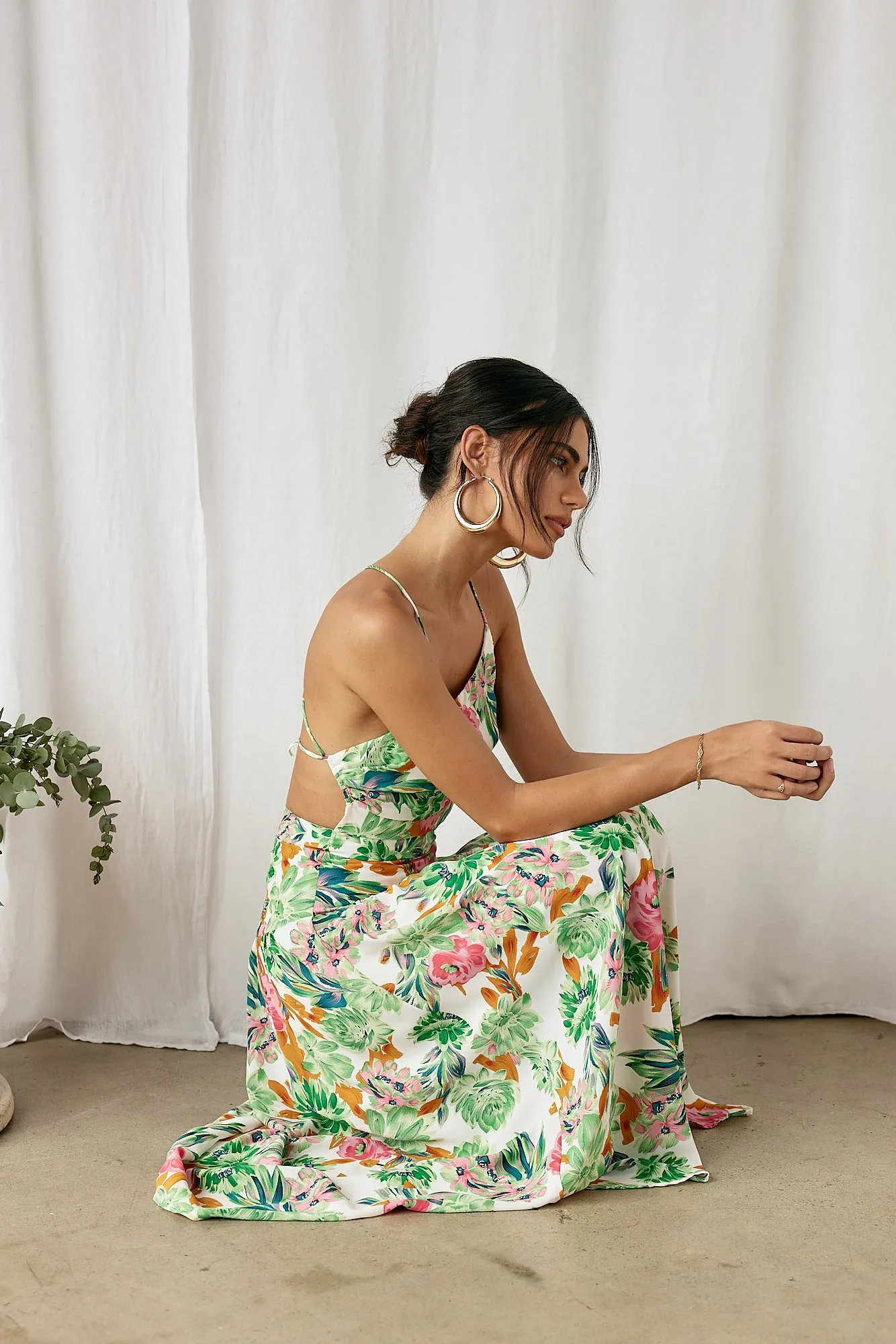 Forever Blooming Maxi Dress Green