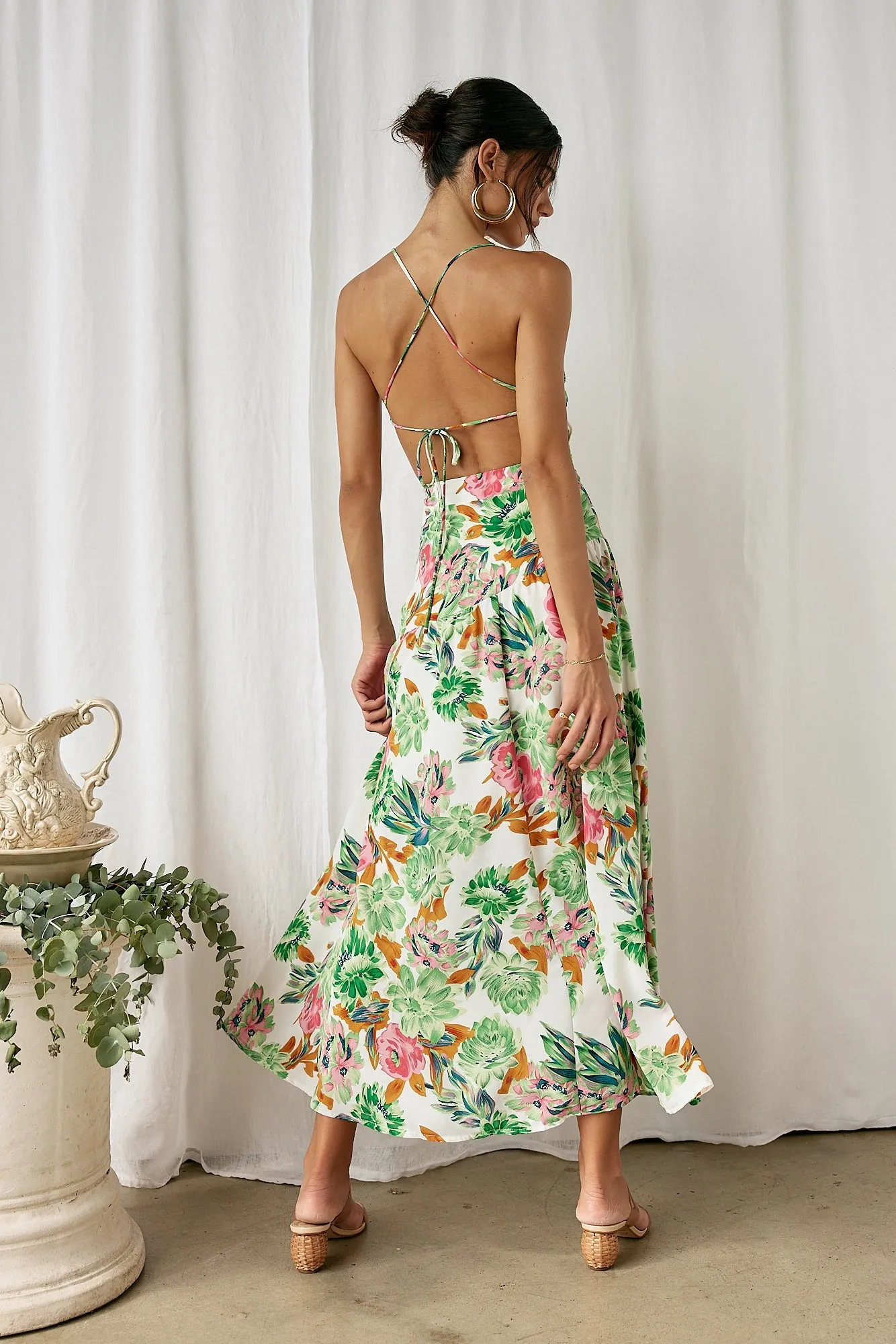 Forever Blooming Maxi Dress Green