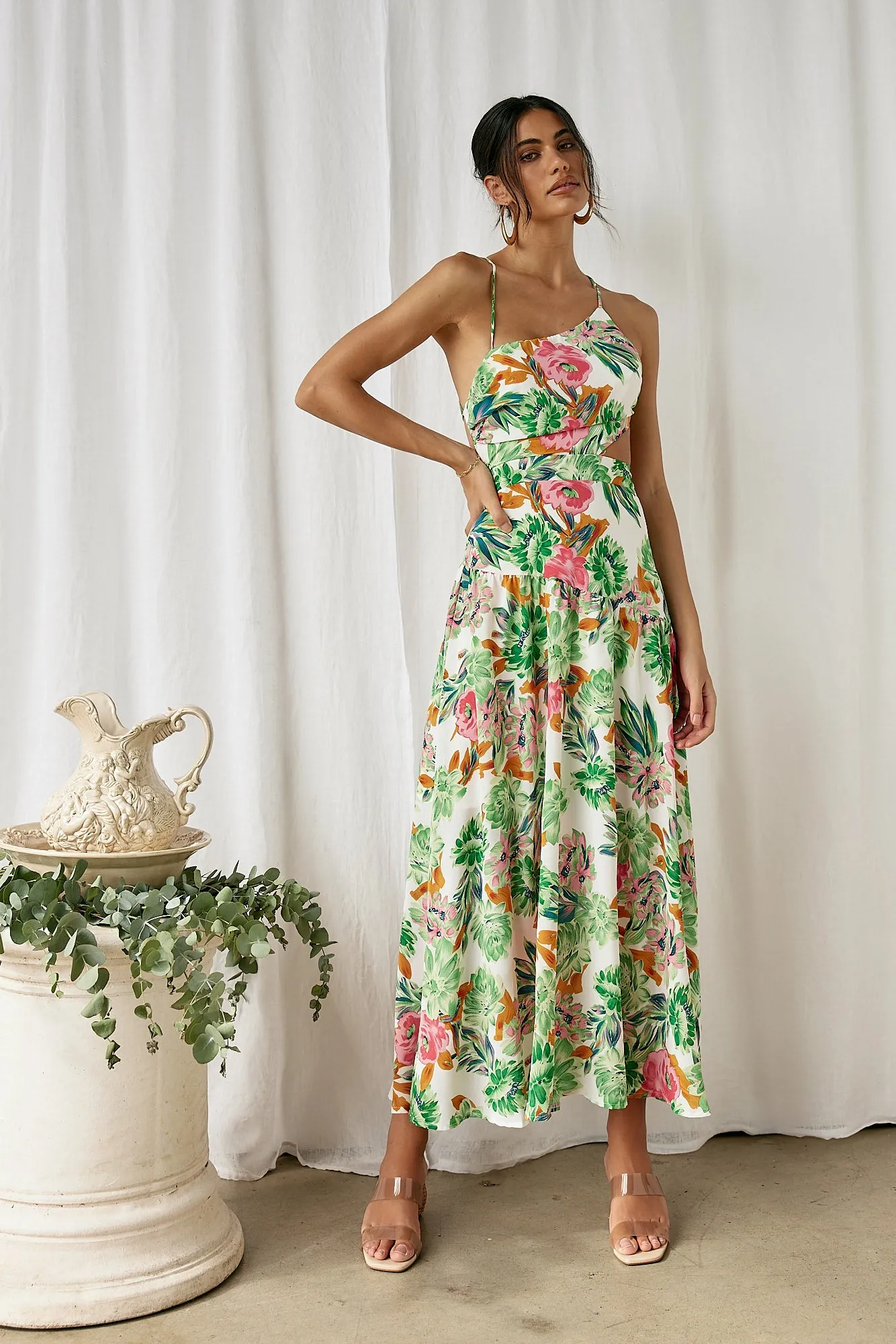 Forever Blooming Maxi Dress Green