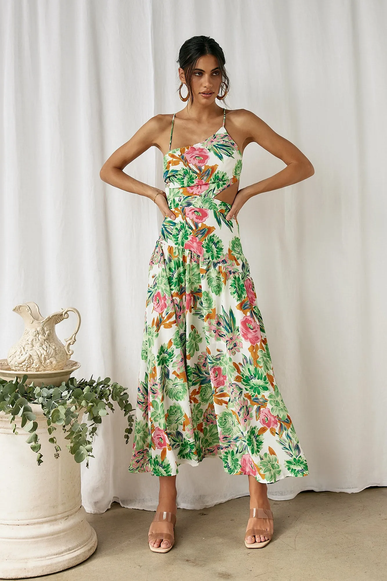 Forever Blooming Maxi Dress Green