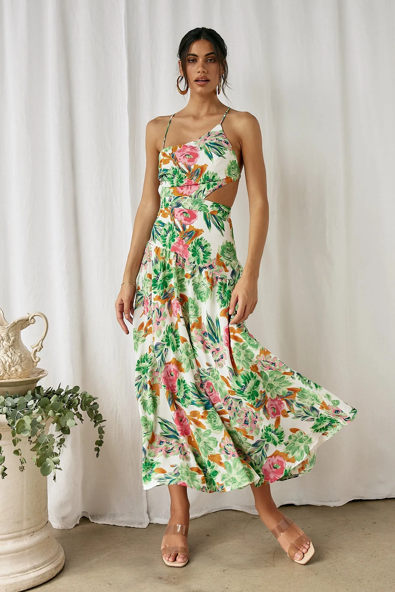 Forever Blooming Maxi Dress Green