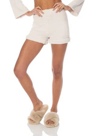 Fuzzy Dreamy Shorts Beige