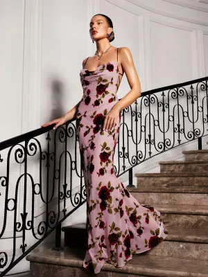 Gilead Spagehtti Floral Maxi Dress