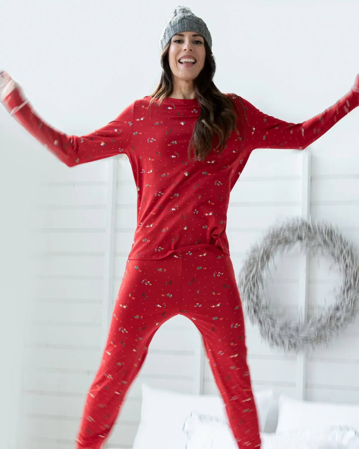 Gisele PJ Set Winter Wonderland Red