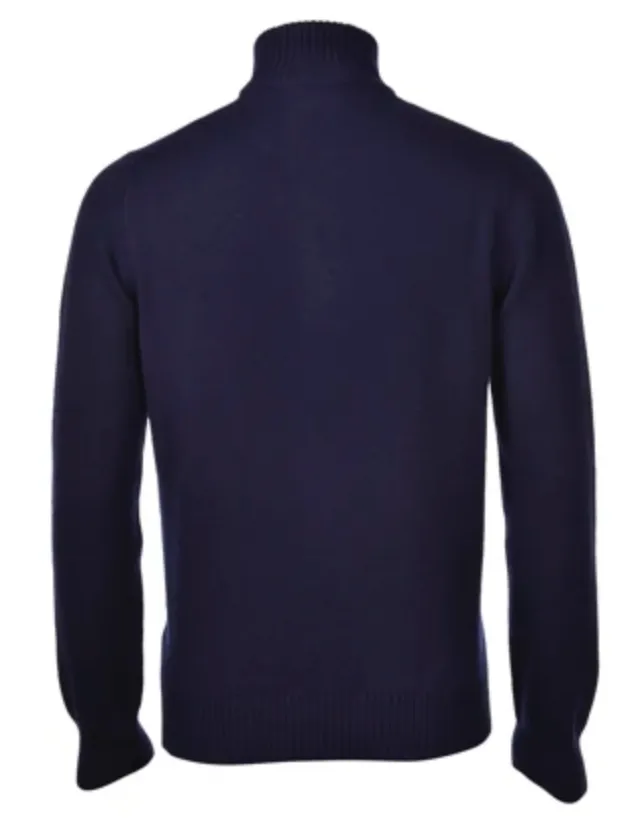 Gran Sasso 1/4 zip Pullover Sweater Cashmere Blend Charcoal