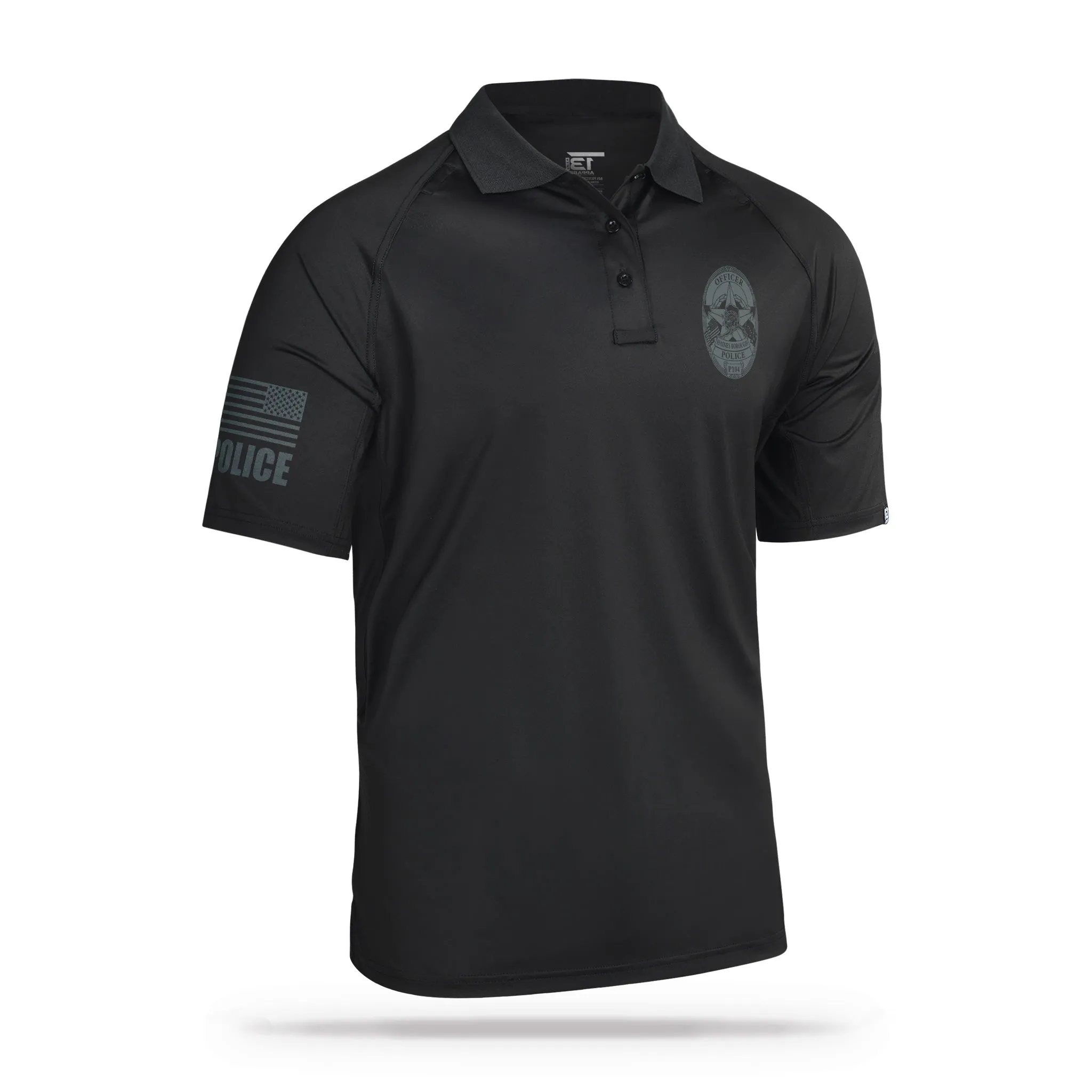 [HAINES BOROUGH PD] Men's Performance Polo [BLK/GRY]