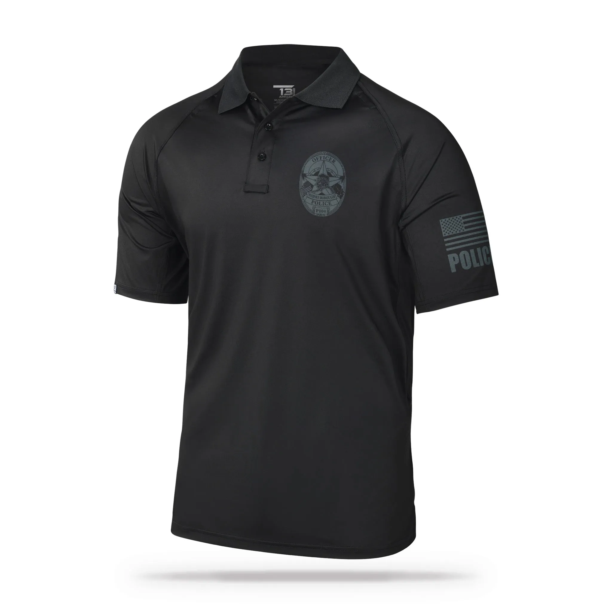 [HAINES BOROUGH PD] Men's Performance Polo [BLK/GRY]